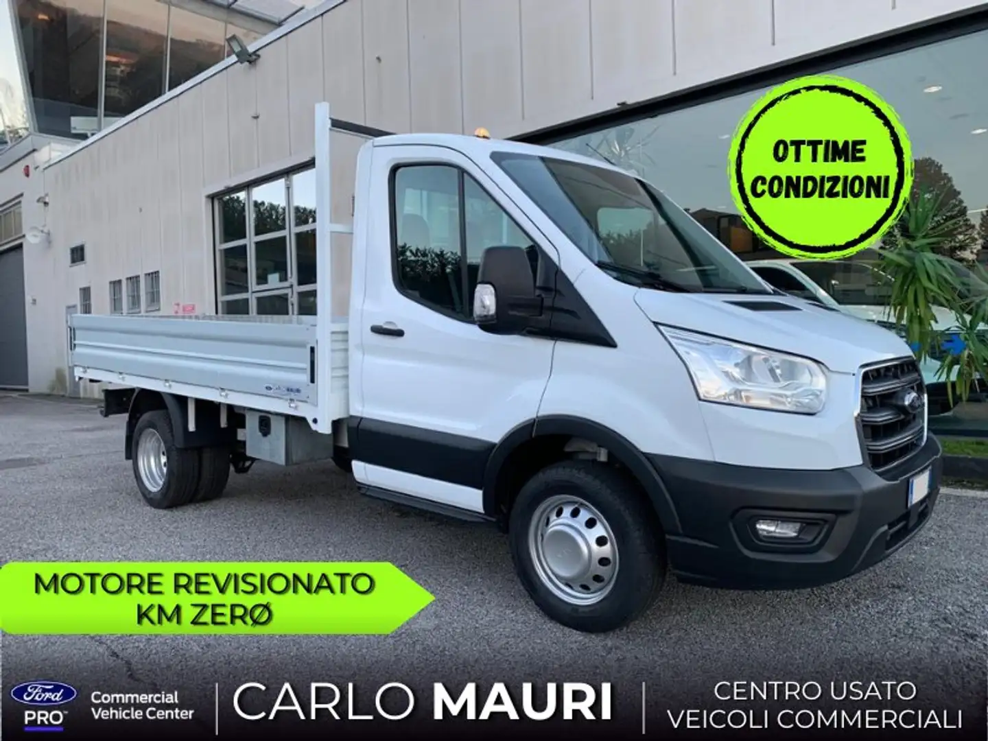 Ford Transit 350 con Cassone Fisso - Euro 6d Weiß - 1