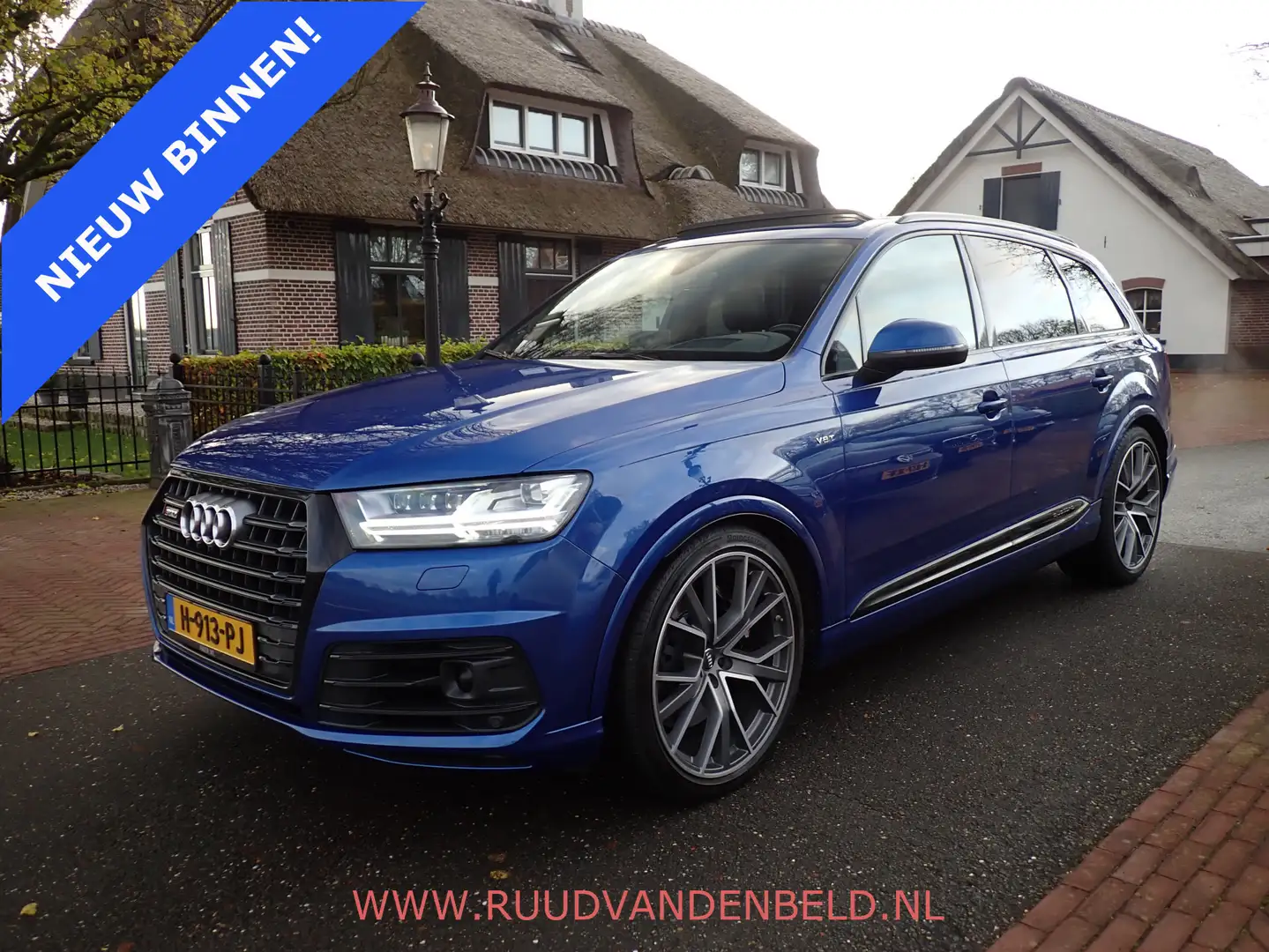 Audi SQ7 4.0TDI QUATTRO 7P/HEADUP/PANODAK/22INCH/4WIEL/NACH Blauw - 1