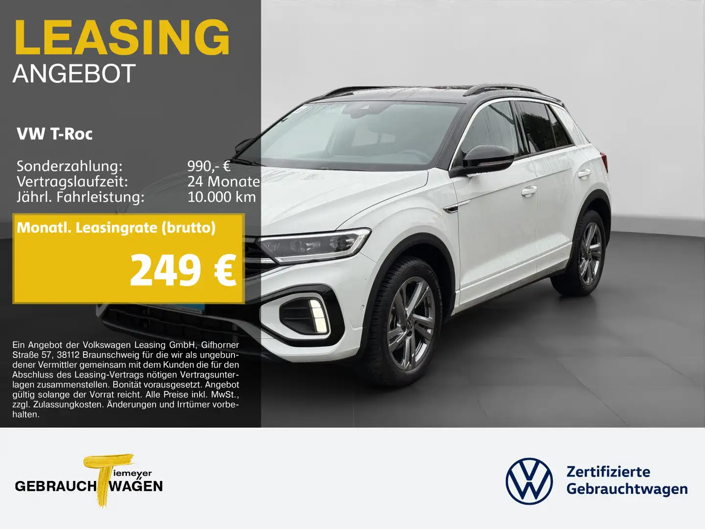 Volkswagen T-Roc 1.5 TSI DSG R-LINE NAVI SITZHZ LED VIRTUAL Weiß - 1