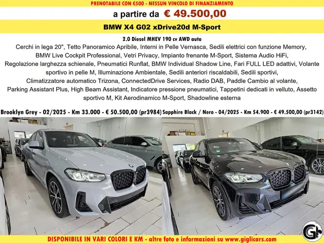 BMW X4 20d M-Sport Tetto Navi CAM LED Clima3Zone MSport