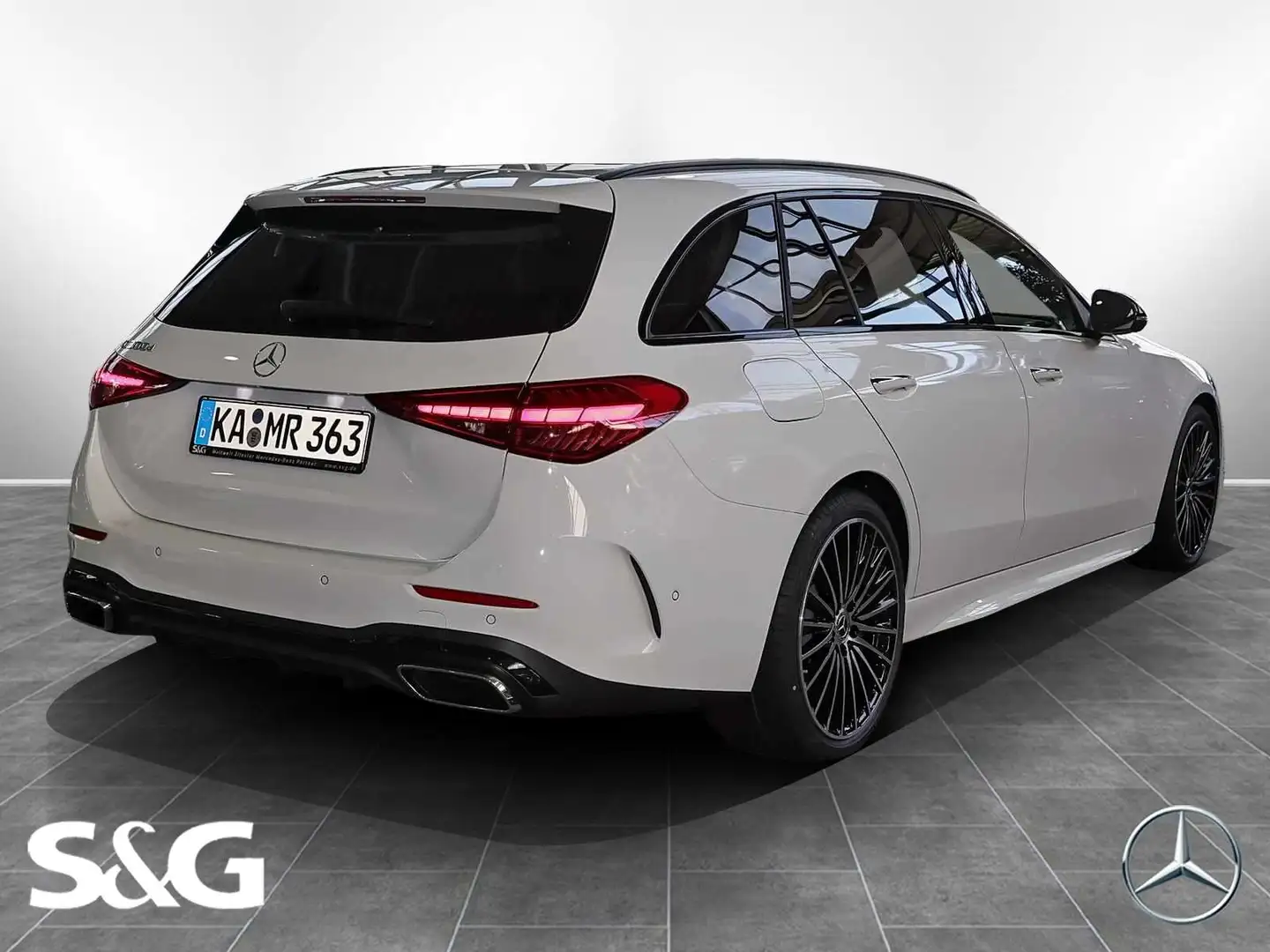 Mercedes-Benz C 300 d T AMG MBUX+360°+DIG-LED+Pano+AHK+Distron Weiß - 2