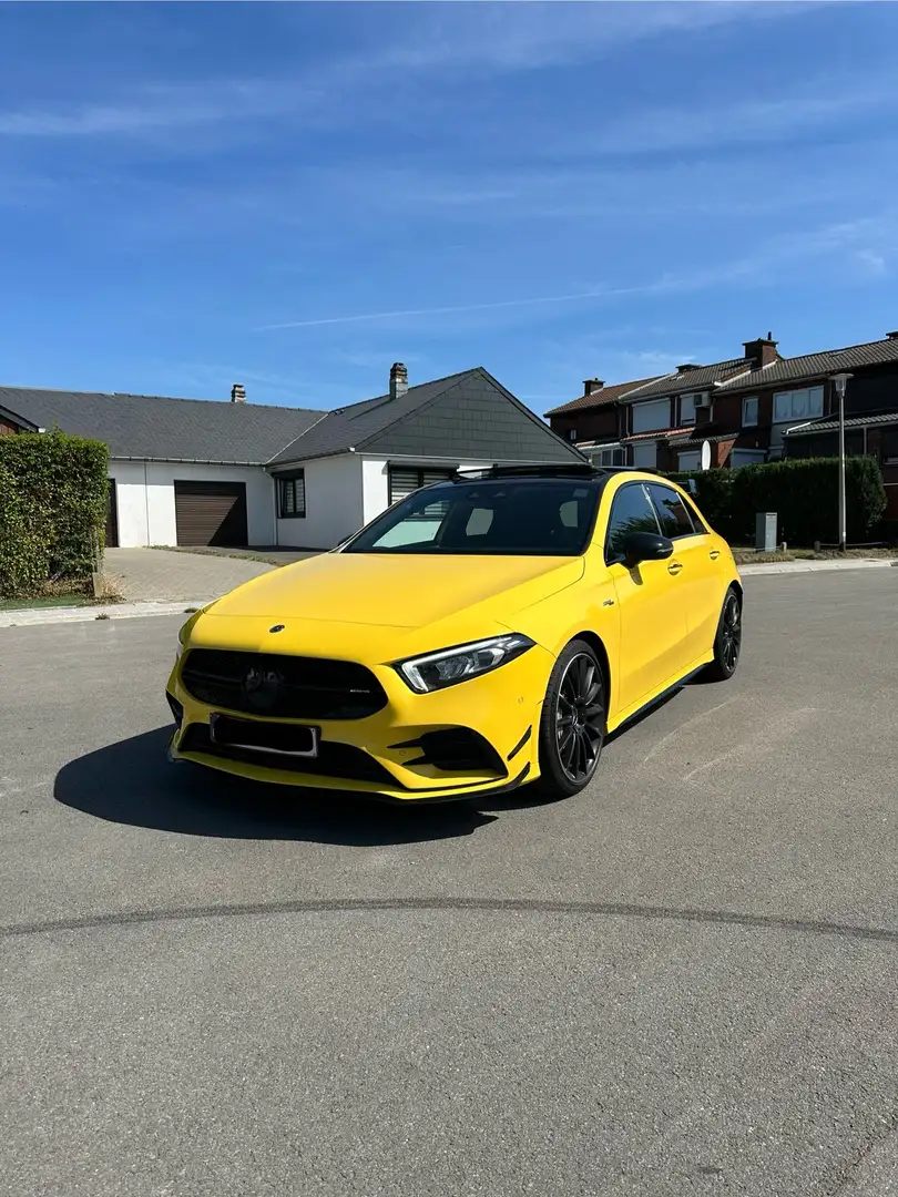 Mercedes-Benz A 35 AMG 4-Matic kit A45 tres propre Full Options Pano Geel - 1