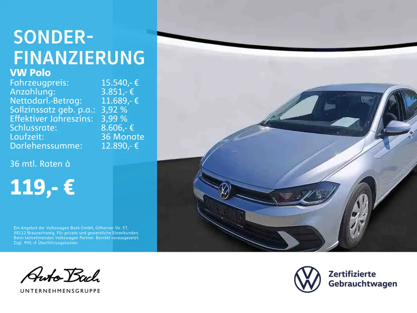 Volkswagen Polo 1.0 TSI Life, Digital Cockpit, Parkpilot, L Zilver - 1