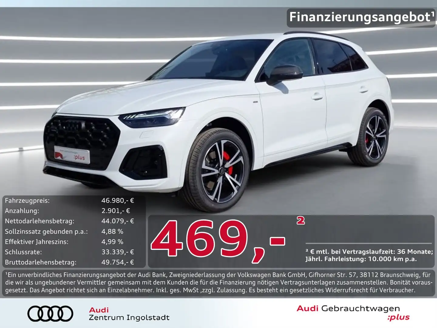 Audi Q5 40 TFSI qu 2x S line sport edition MATRIX 20" Weiß - 1