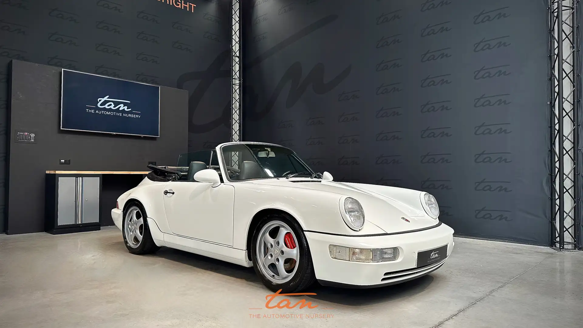 Porsche 964 Cabriolet Restaurée moteur-peinture-capote-cuir Beyaz - 1