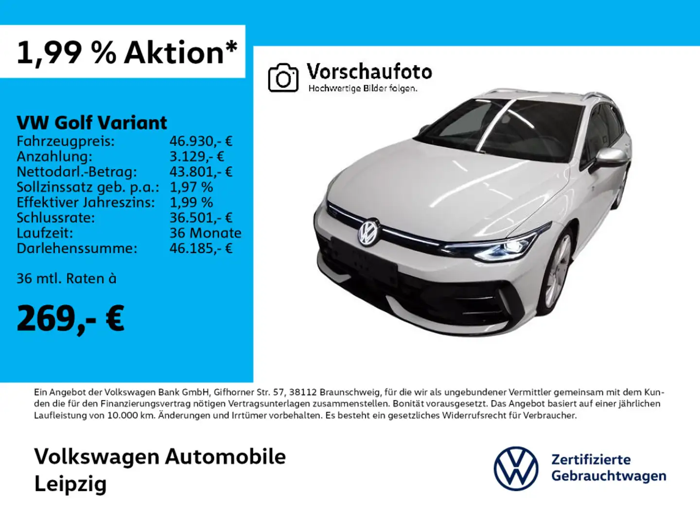Volkswagen Golf VIII Variant "R" 2.0 TSI 4M *AHK*Matrix* Weiß - 1