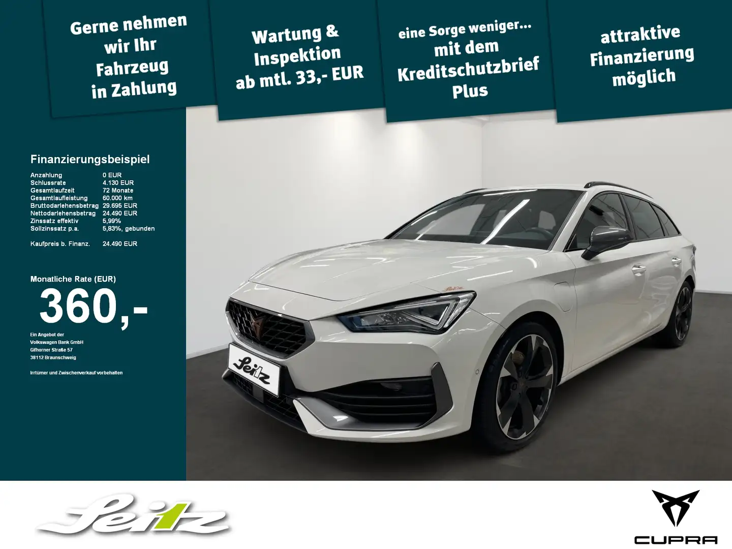 CUPRA Leon Sportstourer 1.4 TSI e-Hybrid *LED*KAMERA*NAVI* Blanc - 1