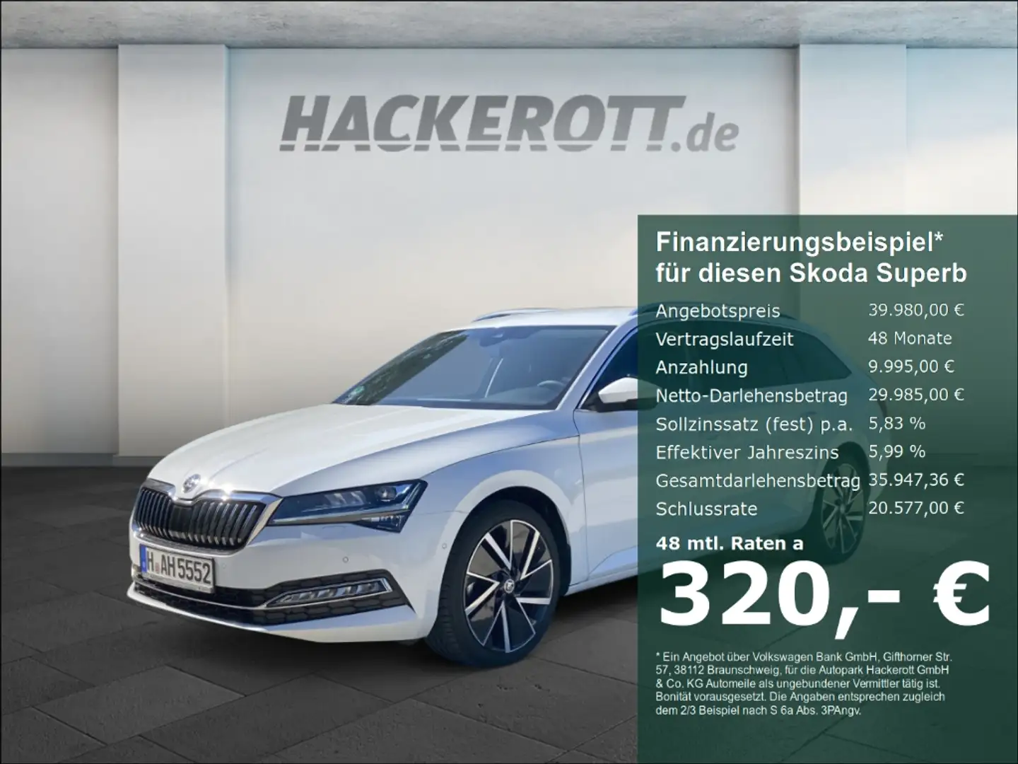 Skoda Superb Combi Style 2.0 TDI DSG ACC Navi Kamera Weiß - 1