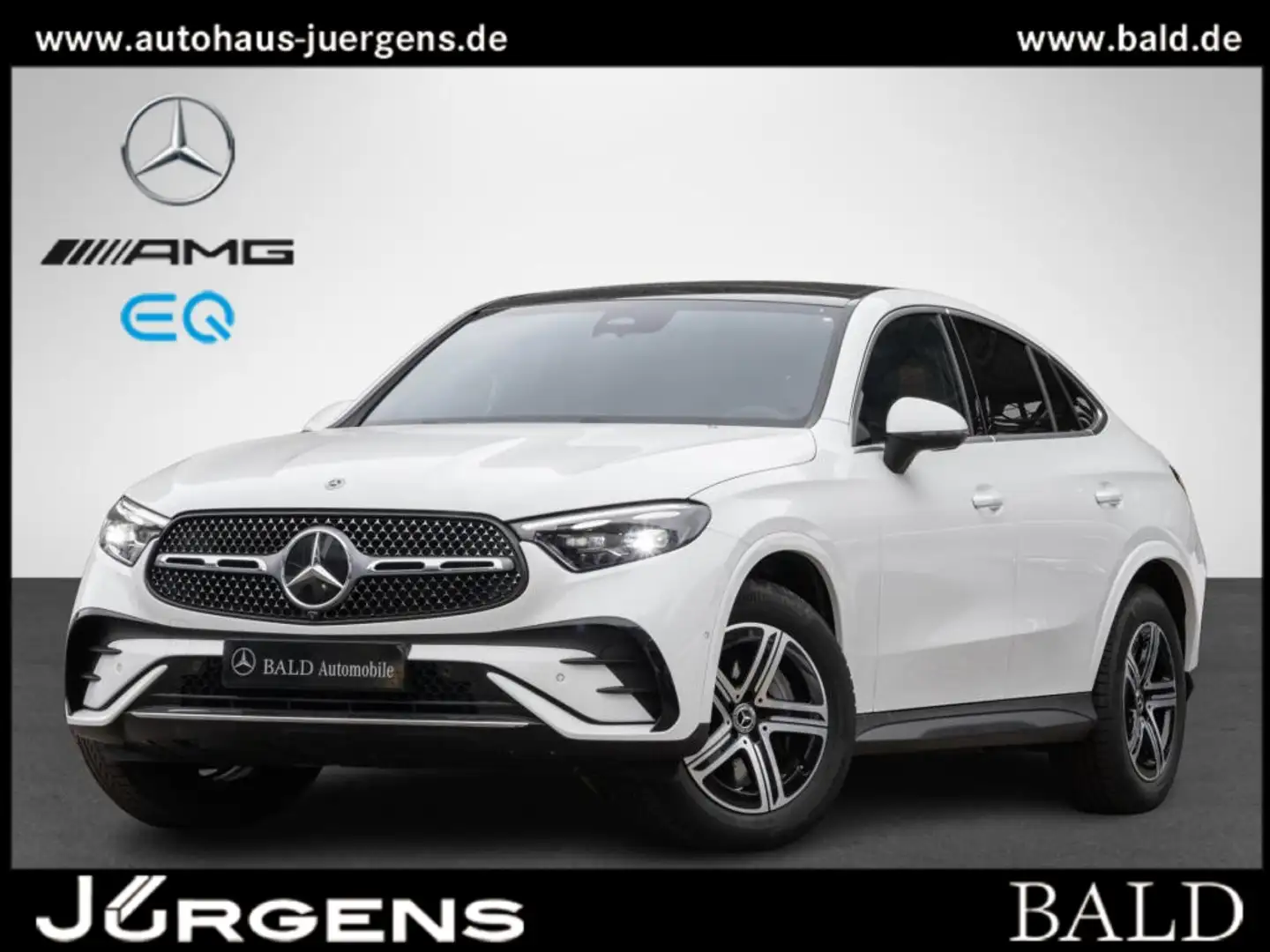Mercedes-Benz GLC 220 d 4MATIC Coupé +AMG+MBUX+Pano+Navi+AHK Weiß - 1