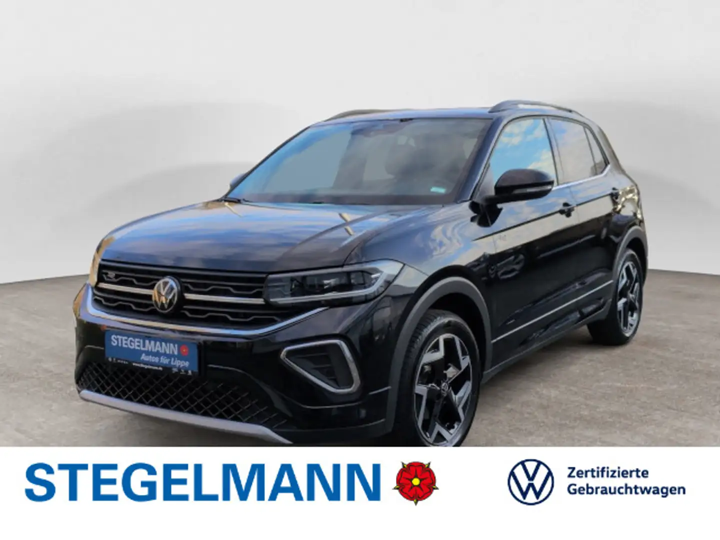 Volkswagen T-Cross 1.0 TSI DSG R-Line *Matrix-LED*App-Conne Schwarz - 1