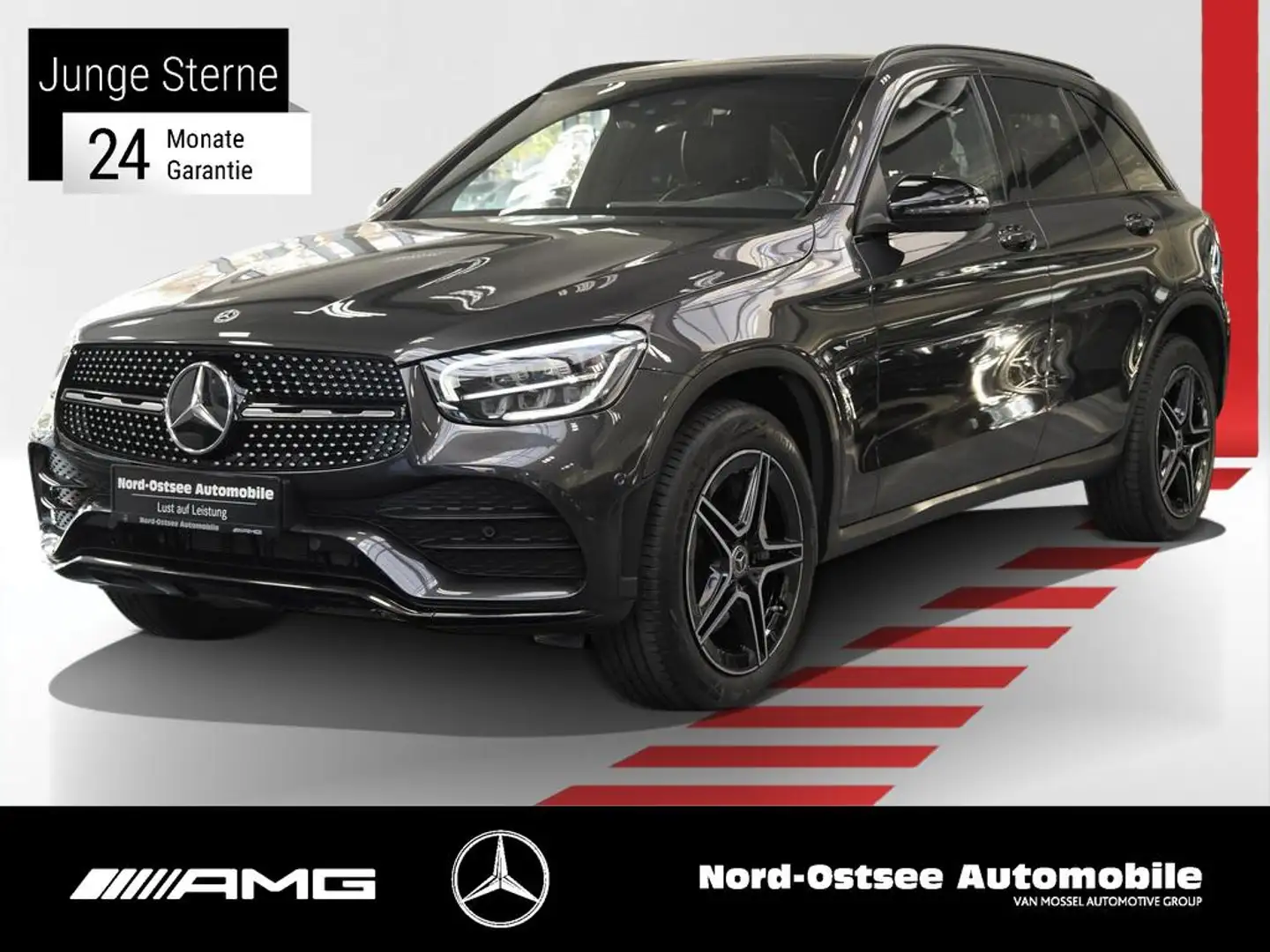 Mercedes-Benz GLC 300 e 4M AMG PANO SOUND AHK NIGHT KAMERA DAB Gris - 1