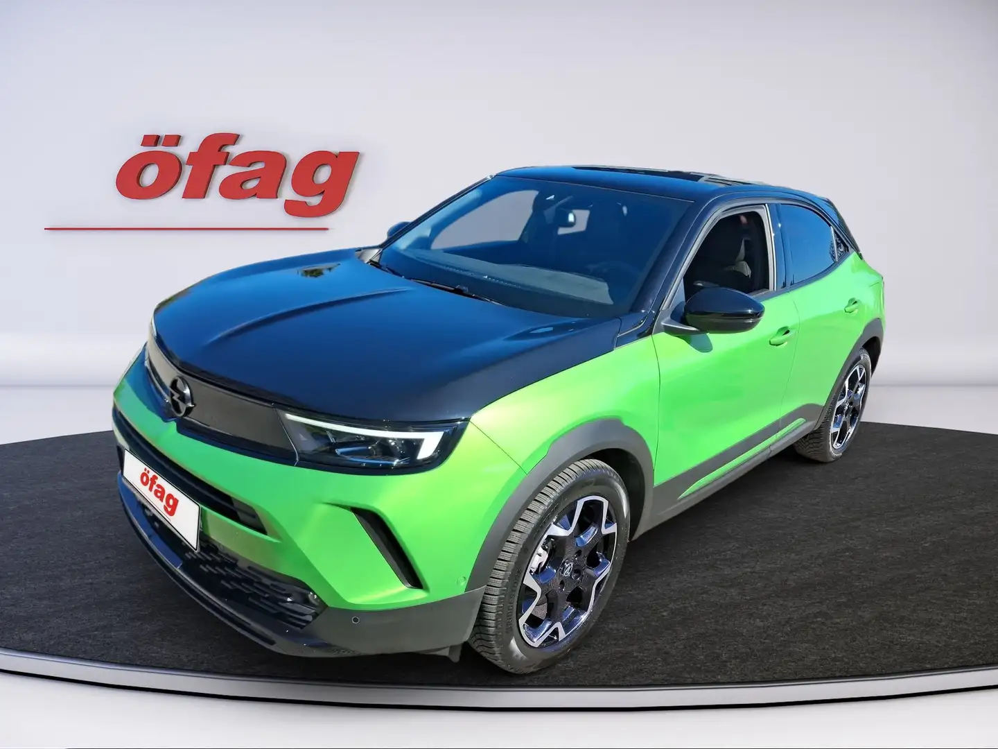 Opel Mokka-E 50kWh100 kW Ultimate Alcantara+LED+Navi Grün - 1