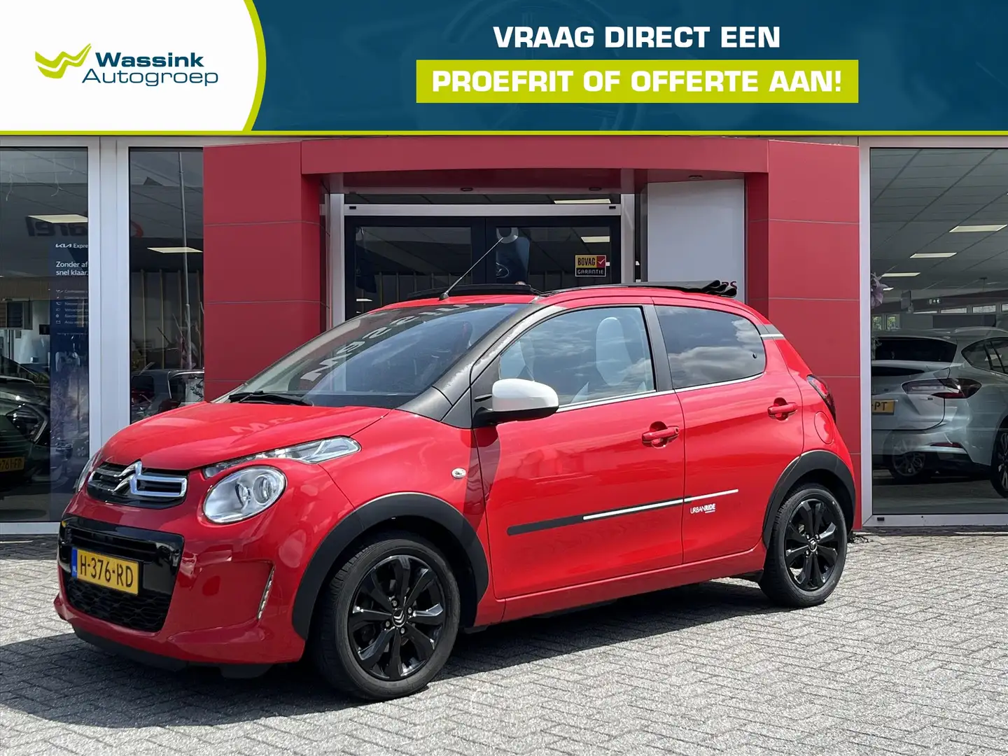 Citroen C1 Airscape 5Drs Cabrio Urban Ride | Apple carplay | Rood - 1