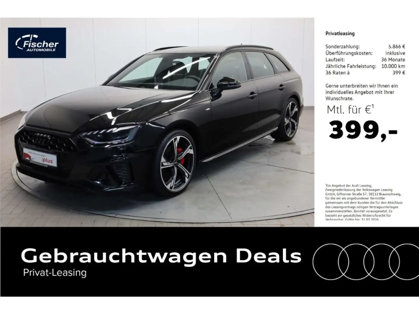 Audi A4 Avant 40 TFSI S line competition plus Schwarz - 1