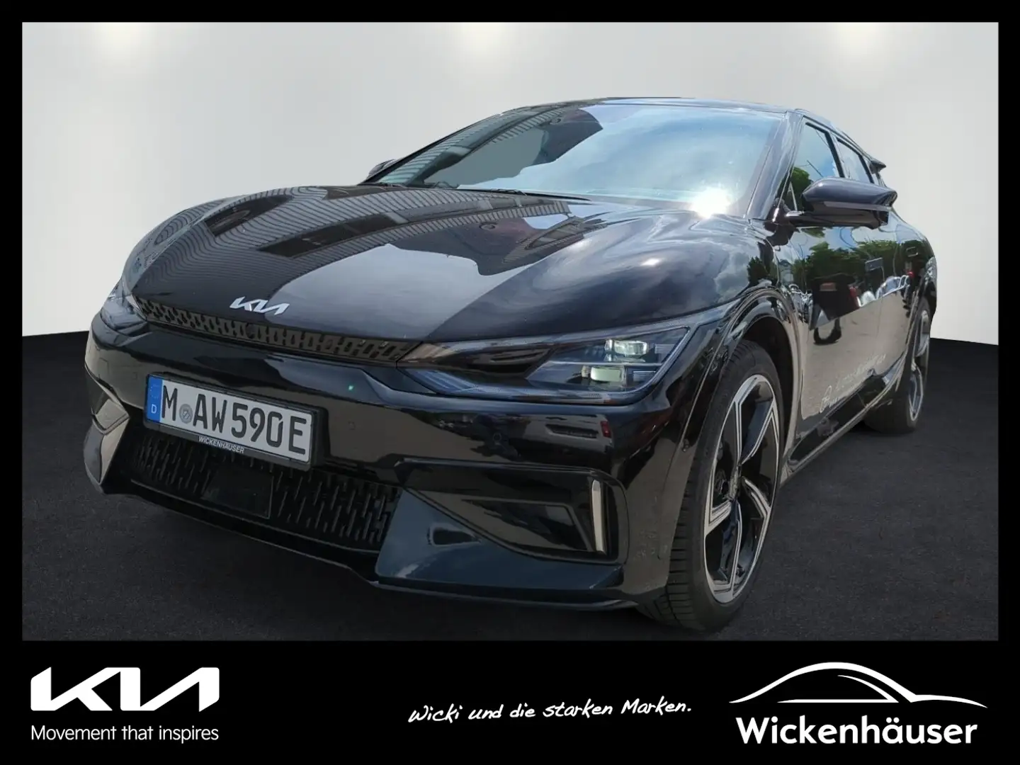 Kia EV6 Elektro 77 GT ACC FLA KAM 4xSHZ STH SpurH Schwarz - 1