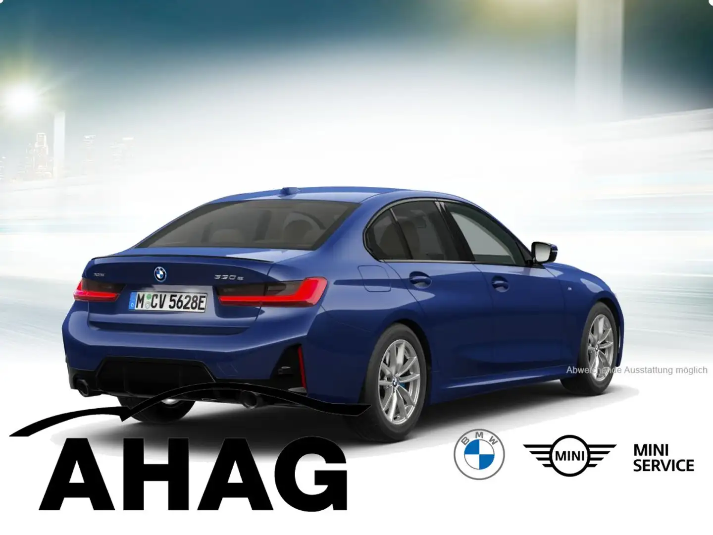 BMW 330 e xDrive Automatik M Sportpaket Innovationsp. Blau - 2