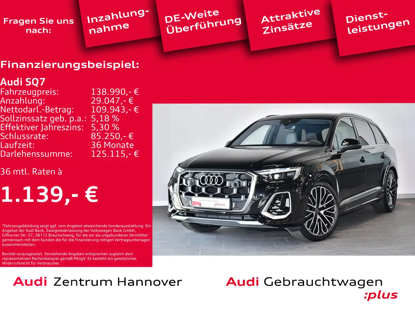 Audi SQ7 SUV TFSI 373(507) kW(PS) tiptronic Schwarz - 2