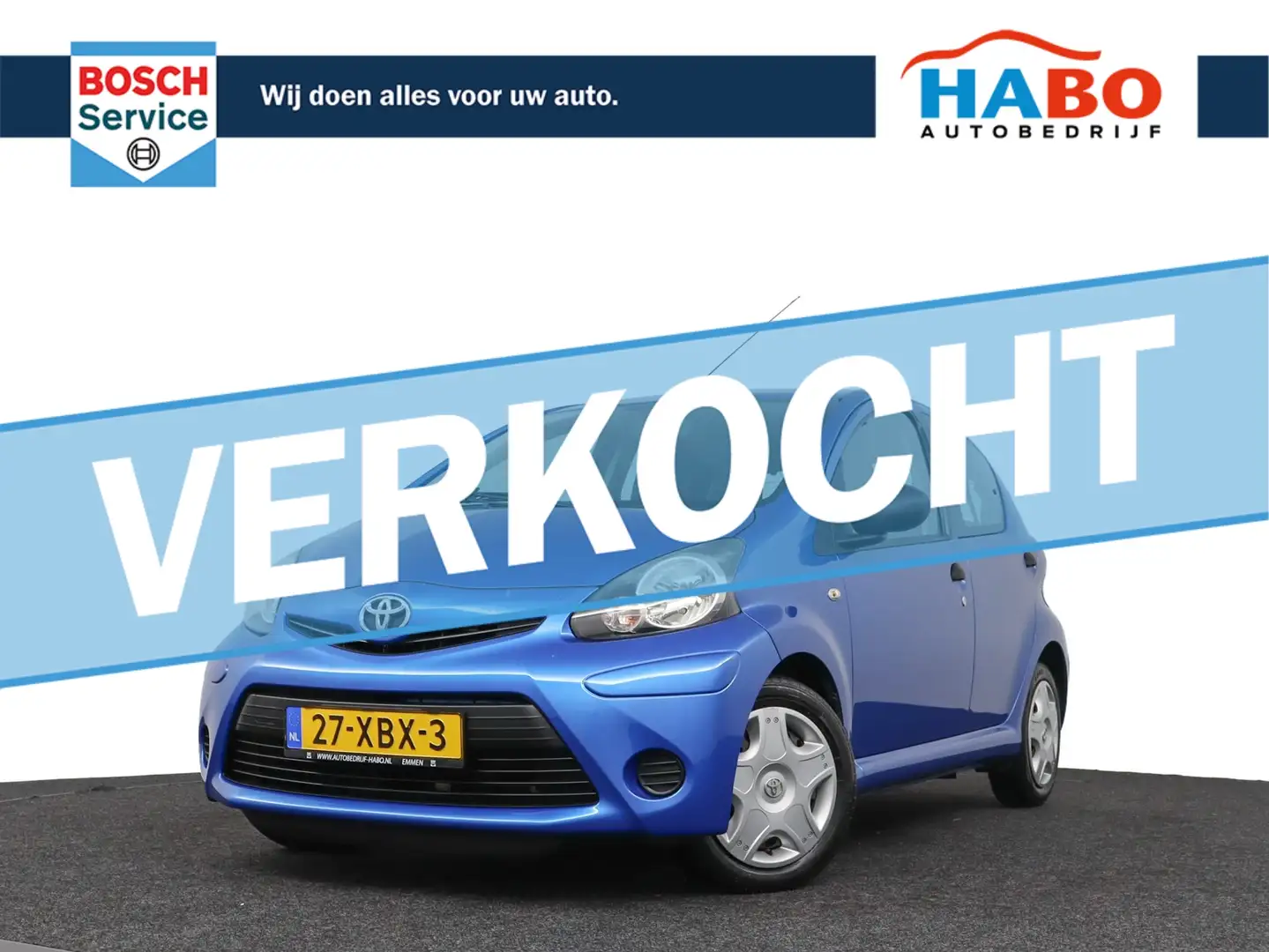 Toyota Aygo 1.0 12V VVT-I COMFORT 5DRS AC/CV+AB/ELEK.RAMEN/64. Bleu - 1