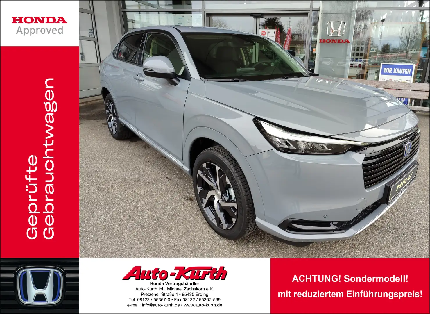 Honda HR-V e:HEV 1.5 i-MMD Hybrid ADVANCE PLUS Facelift MJ25 Grijs - 1