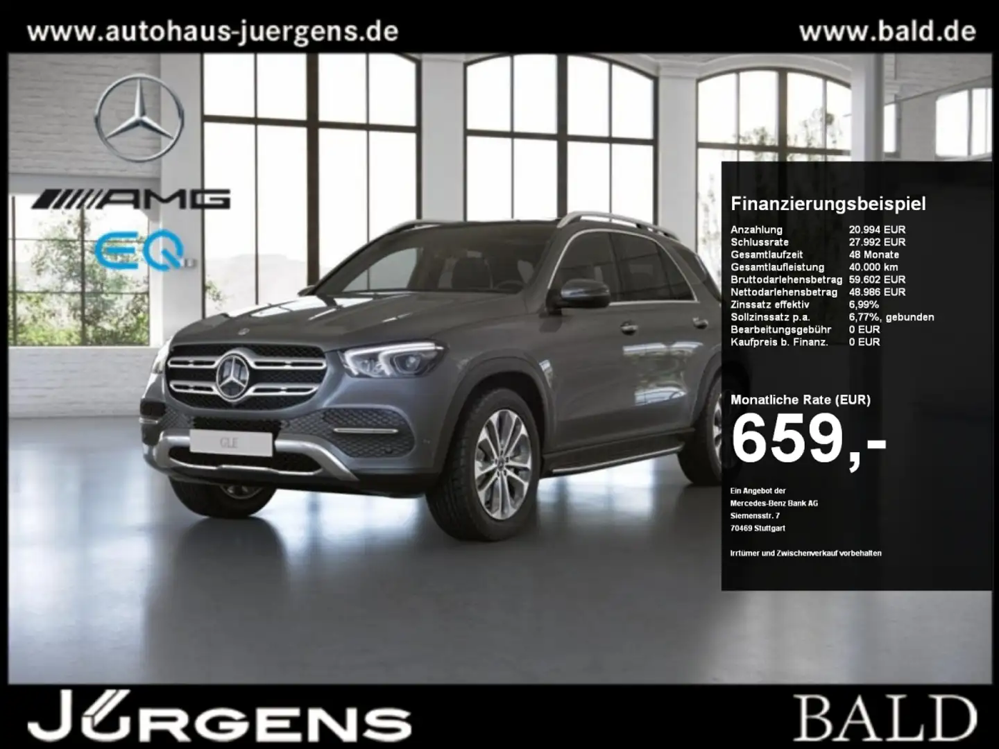 Mercedes-Benz GLE 580 4M Exclusive/Wide/LED/Pano/AHK/AIRM/20" Gris - 1