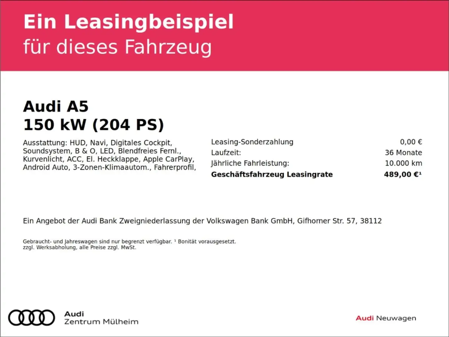 Audi A5 Avant TDI 150 kW quattroehm. UPE 81.155,- € Navi d Negro - 2