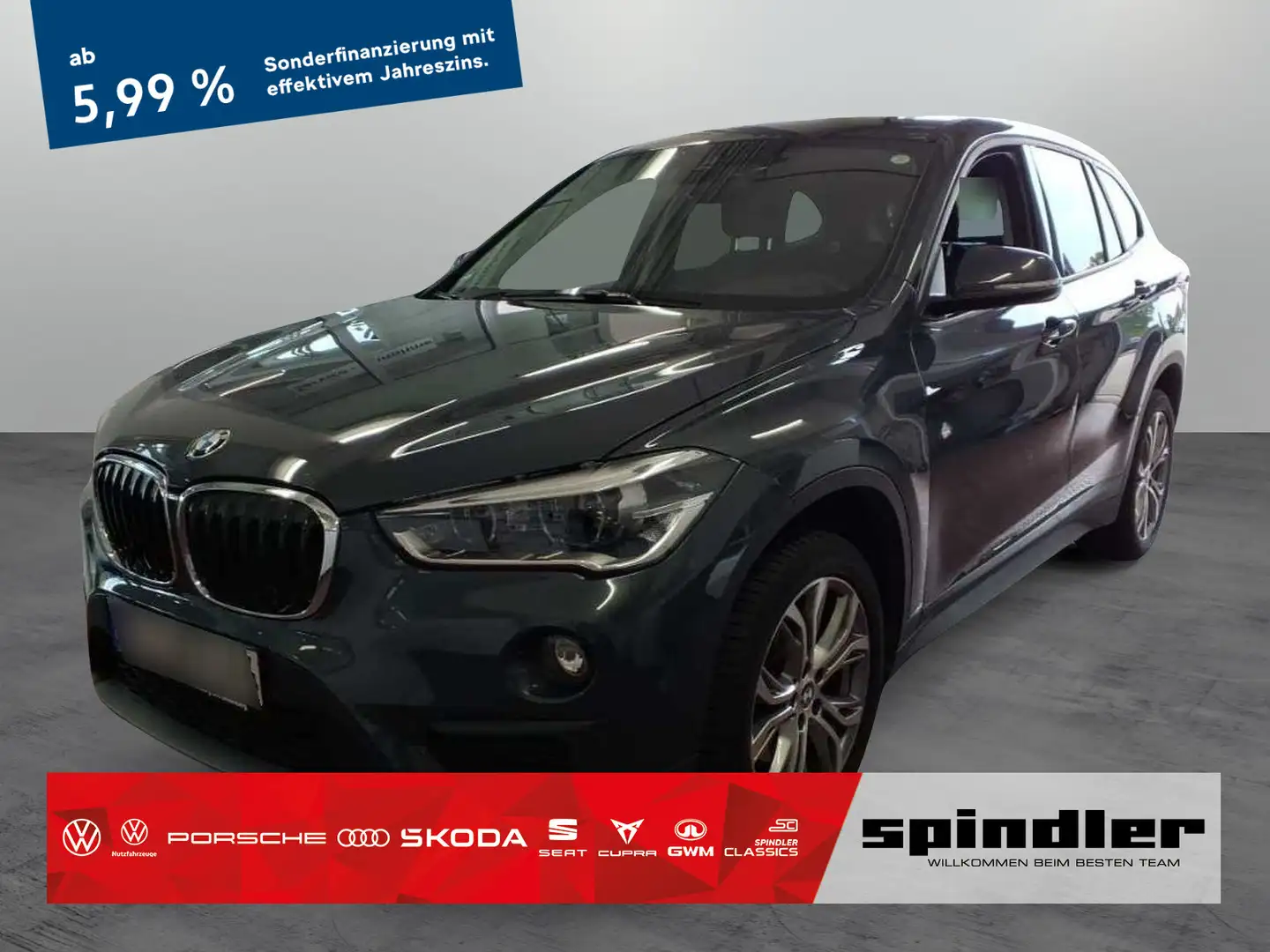 BMW X1 SDrive 18i PDC Navi LED elkt. Heck Sitzhzg BT Gris - 1