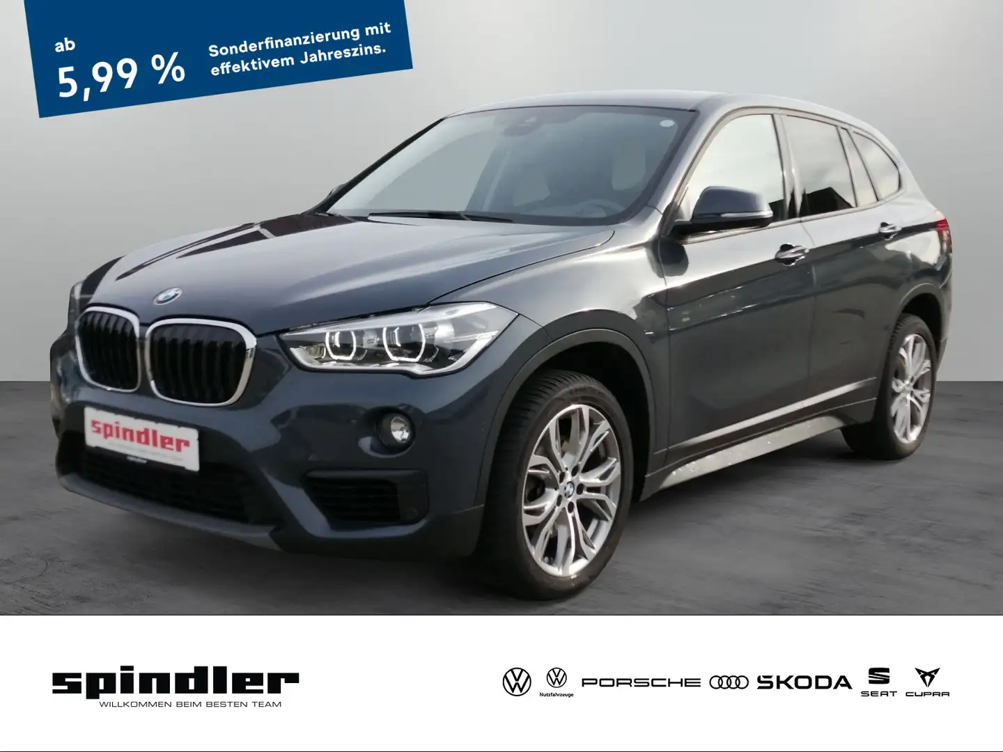 BMW X1 SDrive 18i PDC Navi LED elkt. Heck Sitzhzg BT Grau - 1