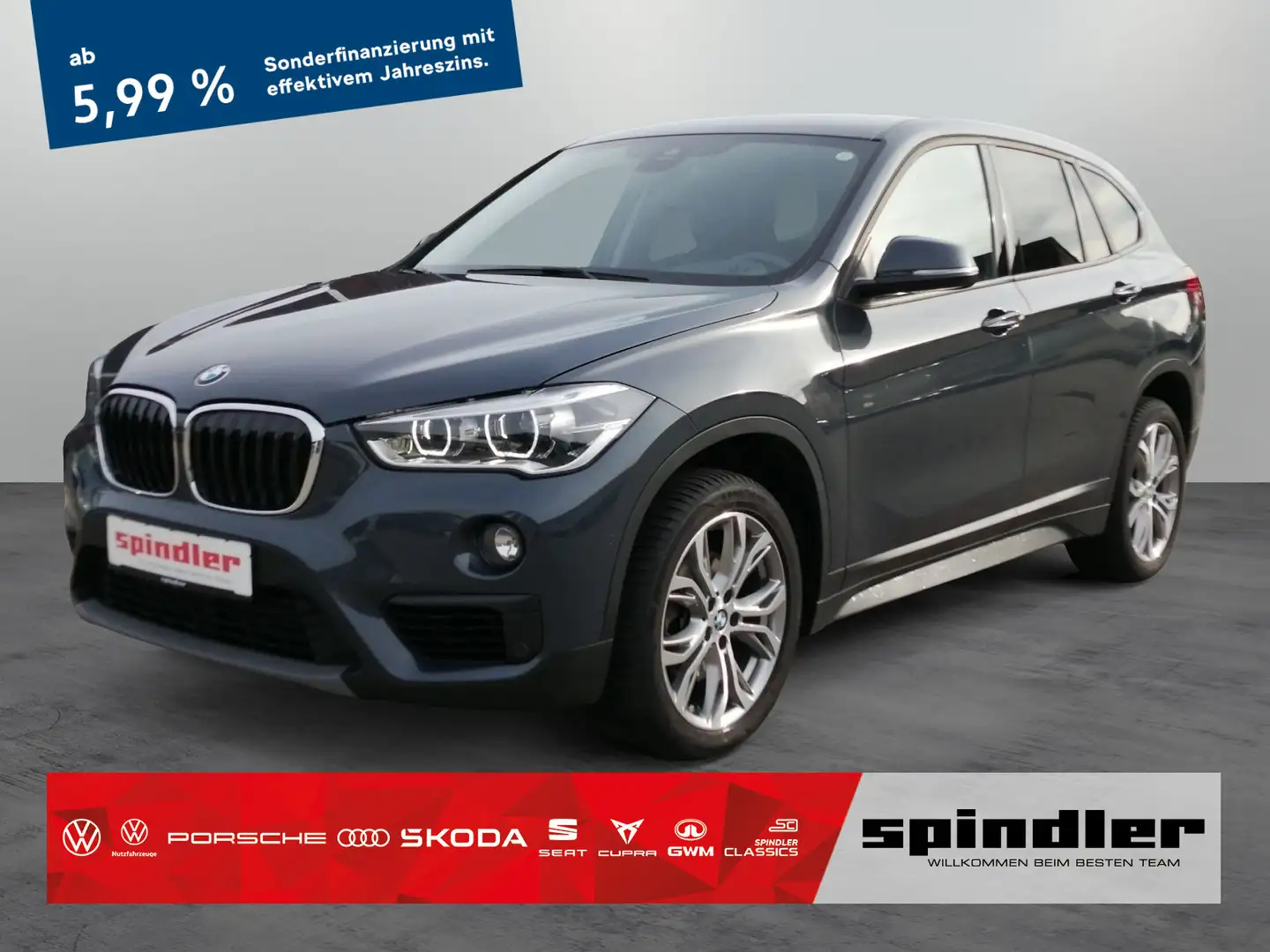 BMW X1 SDrive 18i PDC Navi LED elkt. Heck Sitzhzg BT Grau - 1