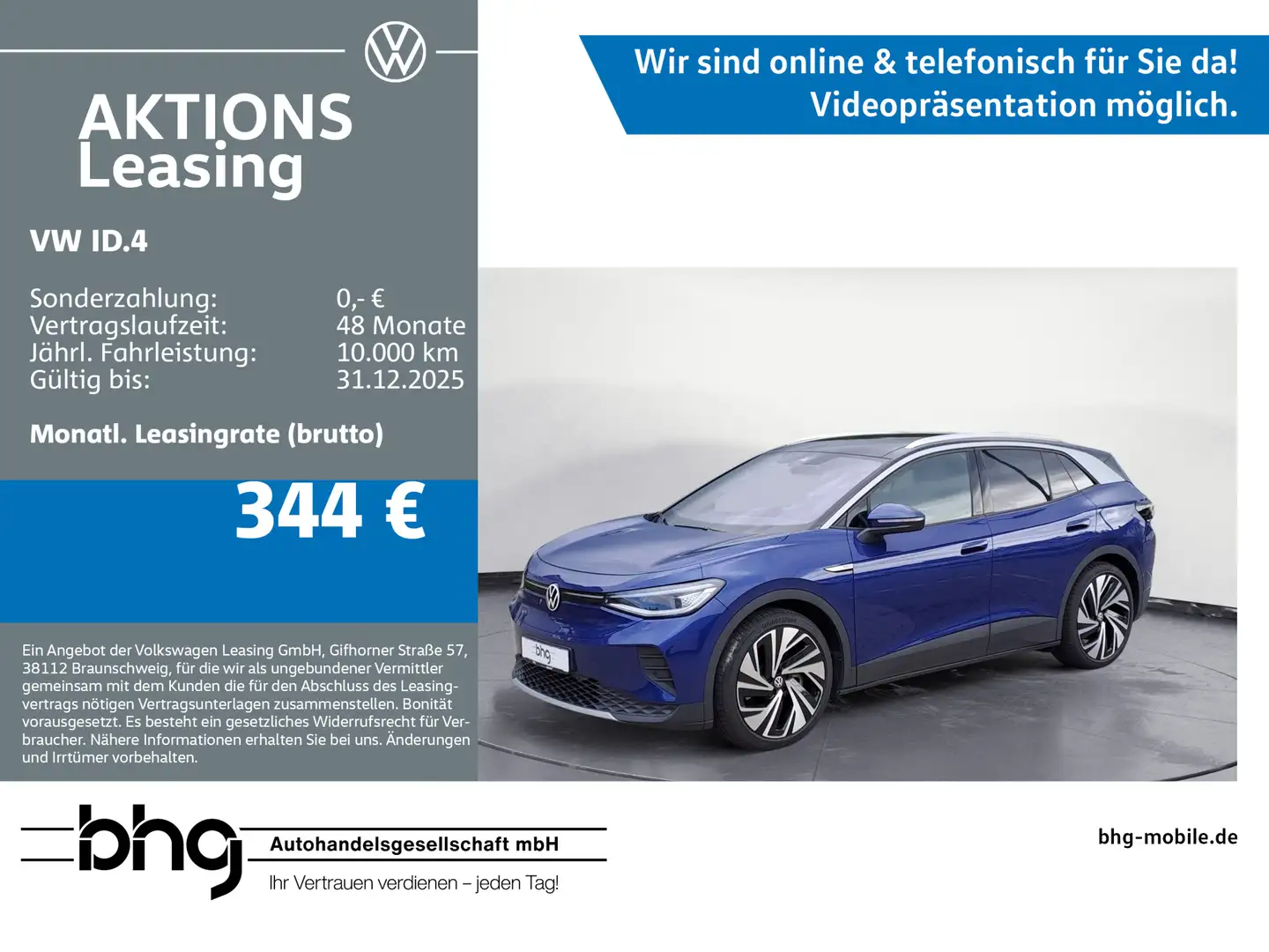 Volkswagen ID.4 Pro *AHK*ACC*NAVI* Blau - 1