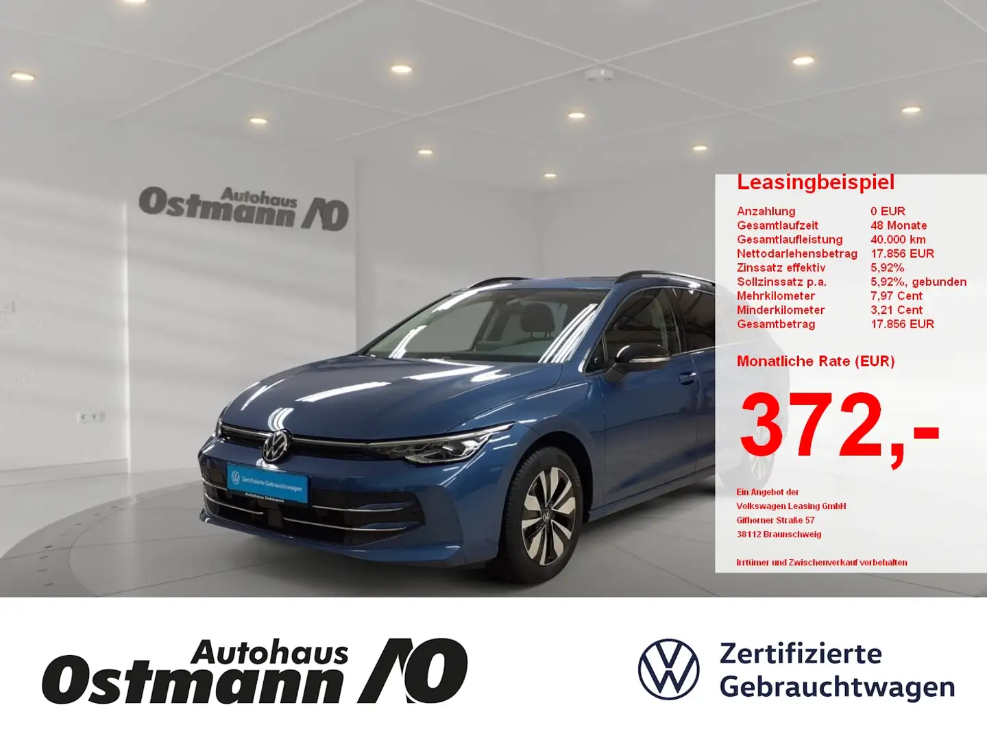 Volkswagen Golf Variant Golf VIII Variant 1.5TSI  W Goal *AHK*LED*ACC* Blau - 1