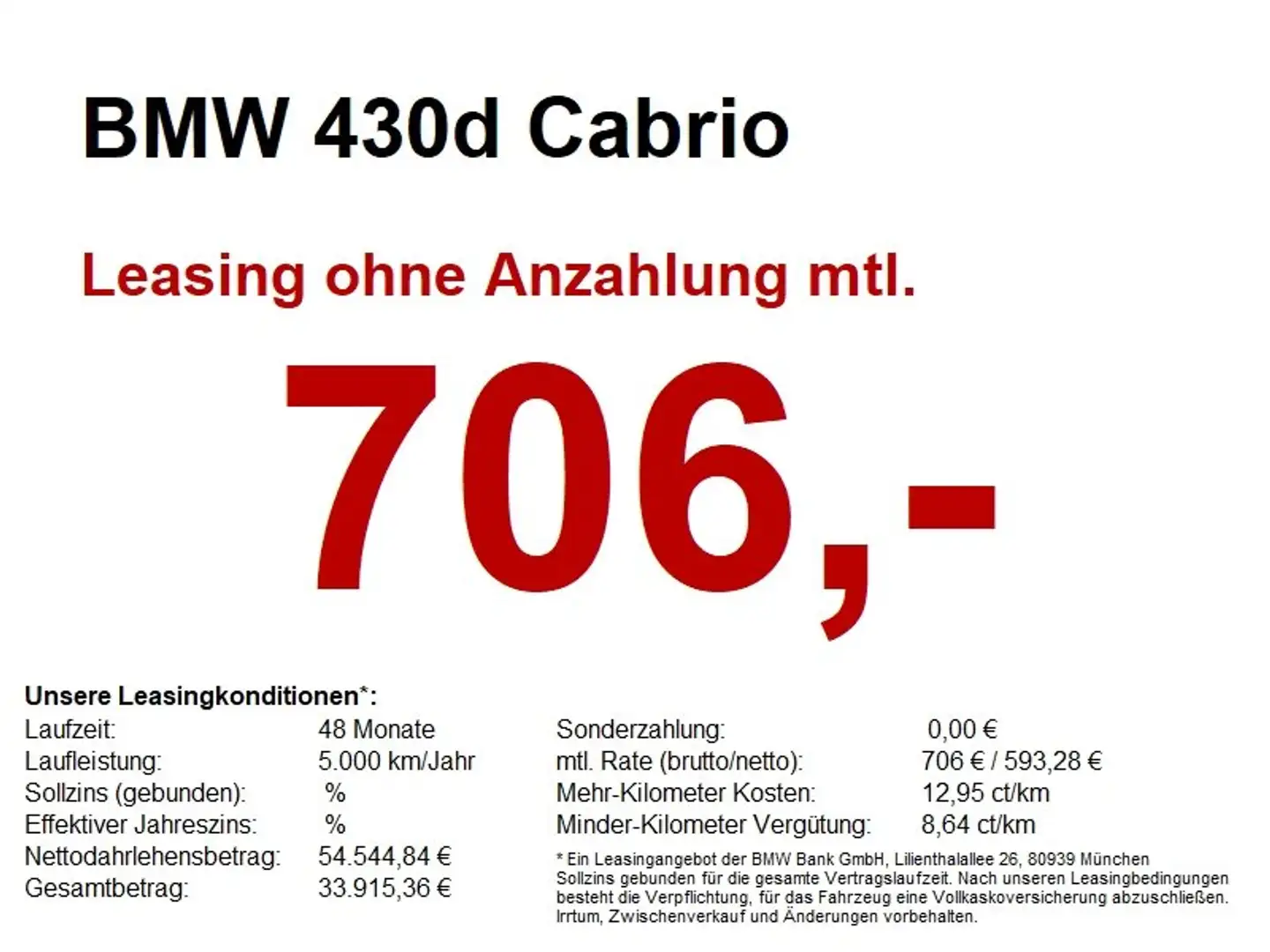 BMW 430 d Cabrio M Sportpaket *AHK.INNOPAKET.LEDER* Bleu - 1