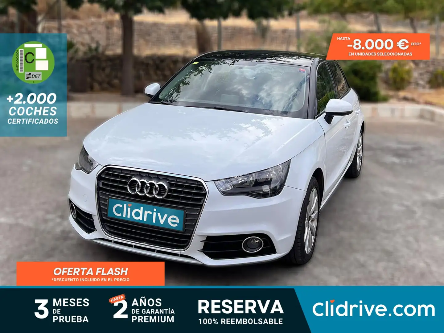 Audi A1 Sportback 1.6TDI Attraction 105 Blanco - 1