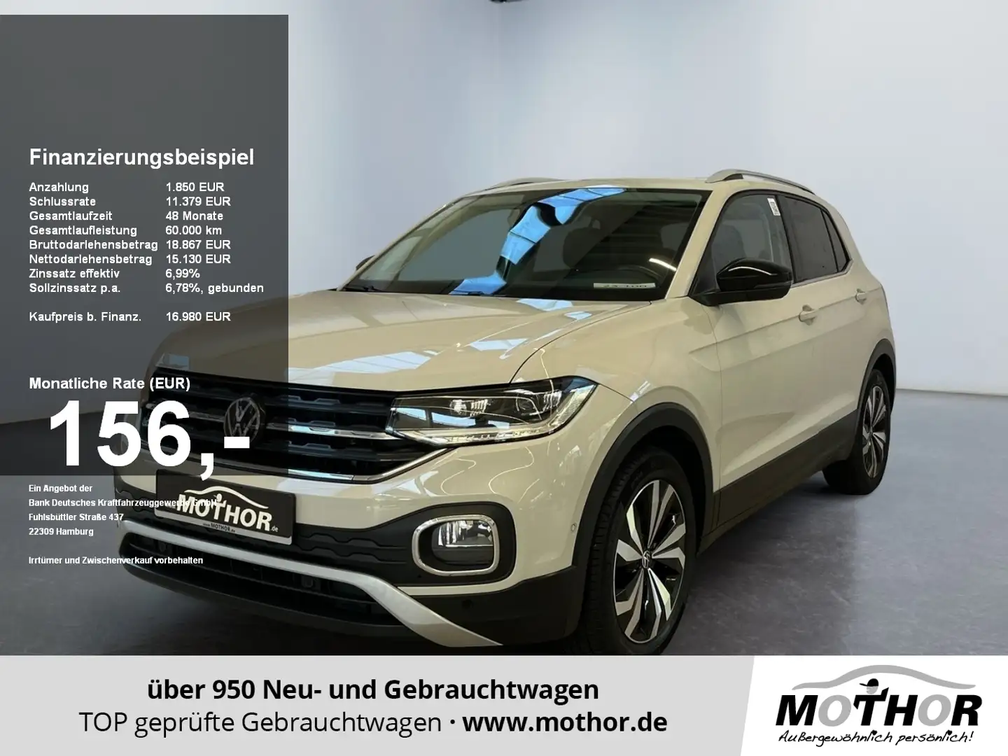 Volkswagen T-Cross Style 1.0 TSI Klimaautomatik Sitzheizung Grau - 1