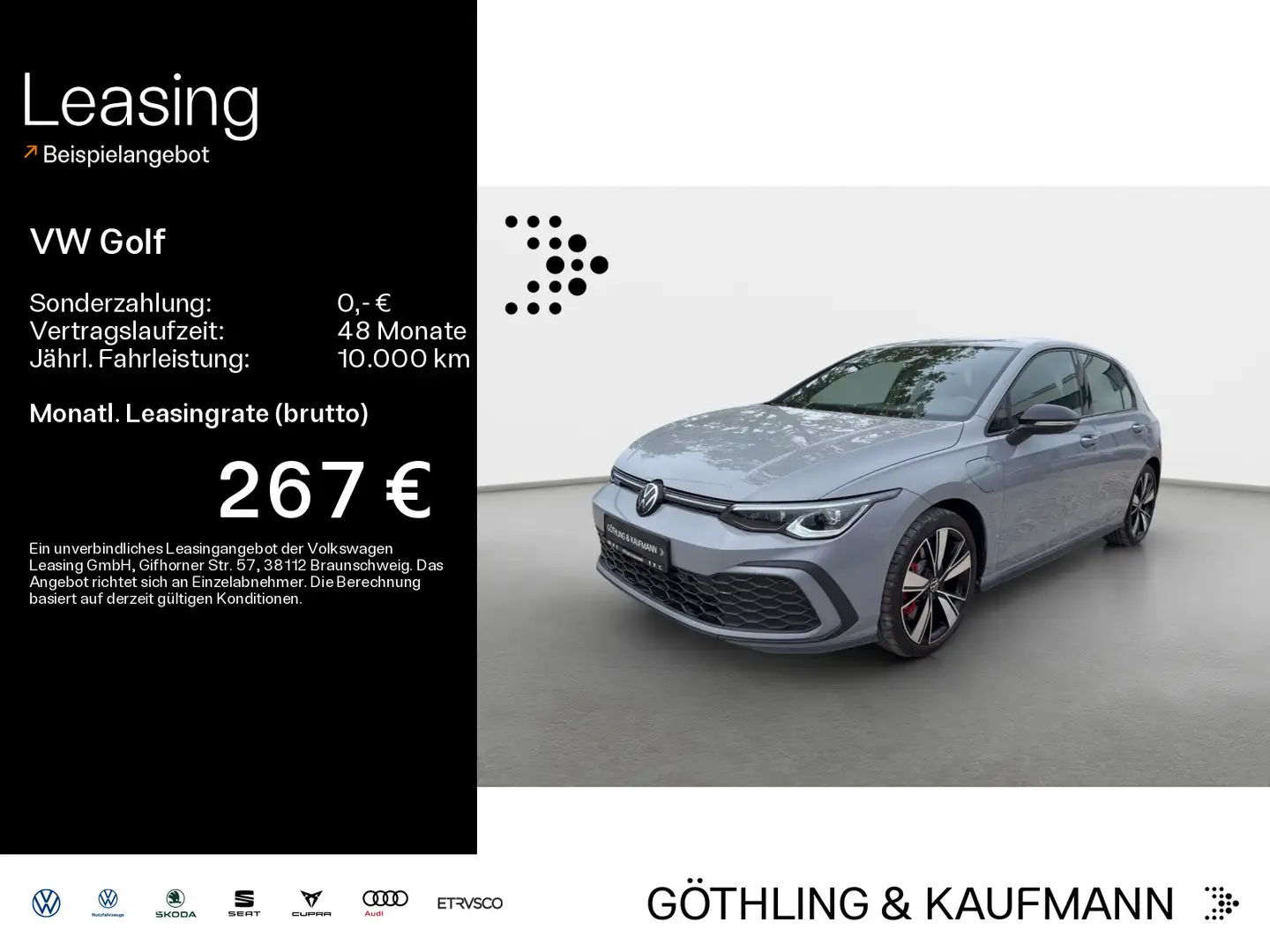 Volkswagen Golf GTE GTE 1.4TSI eHybrid NAVI*BlackStyle*PDC*SHZ* Grau - 1