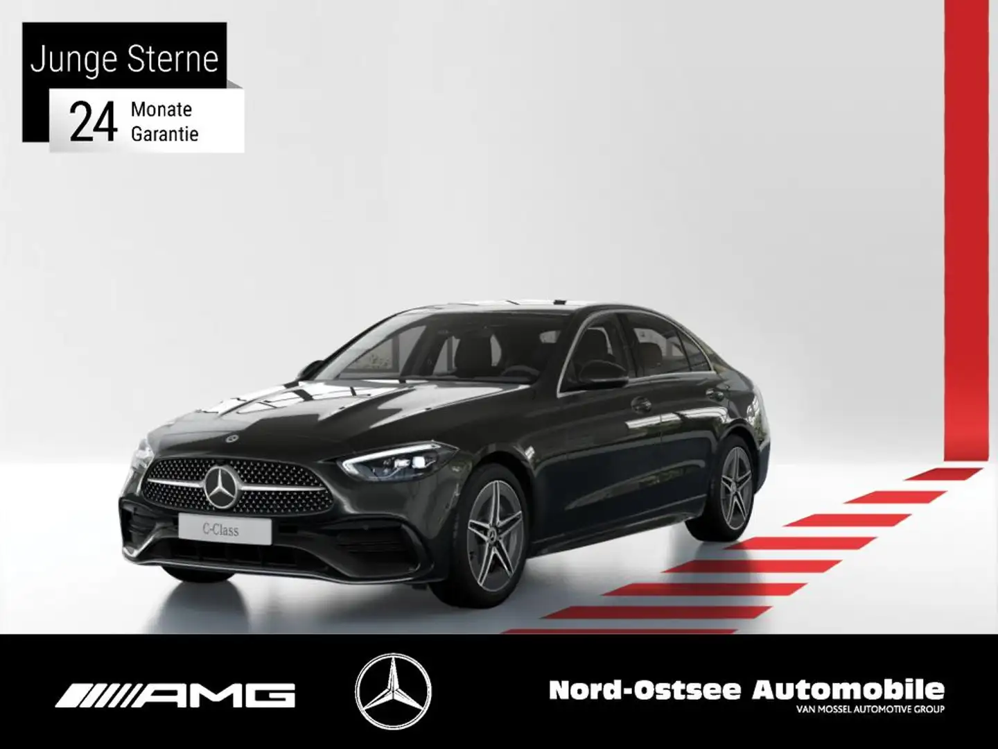 Mercedes-Benz C 220 d AMG ADV. KAMERA LED KEYLESS DISTR. MBUX Grijs - 1