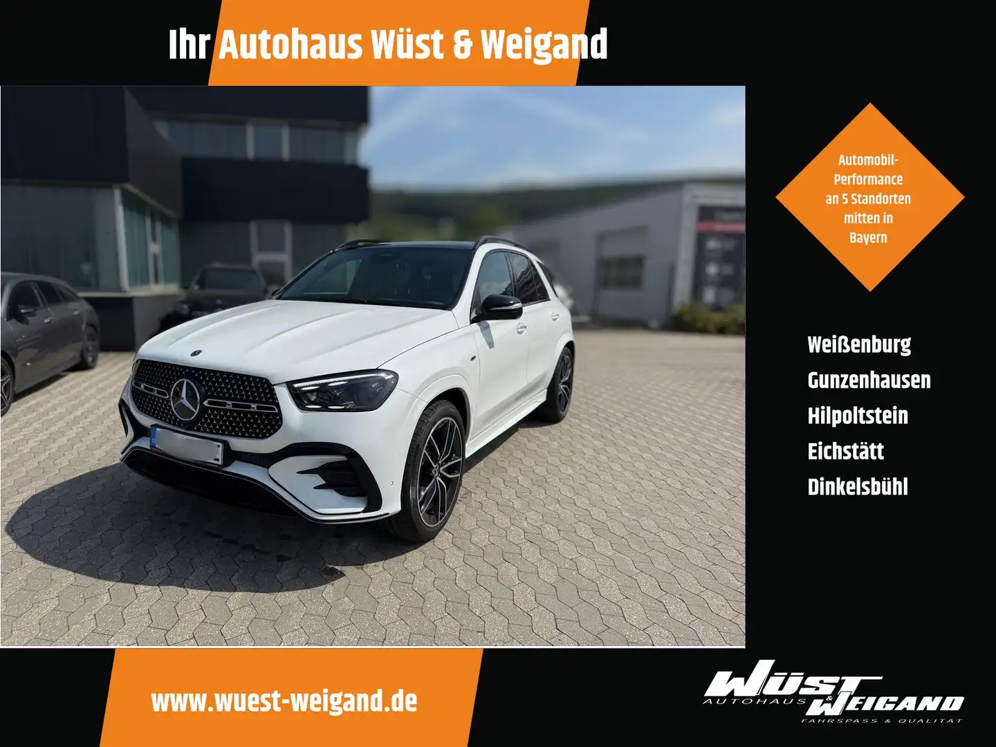 Mercedes-Benz GLE 400 e 4M Hybrid Pano/AHK/Airmat/Dist/HUD/22" Weiß - 1