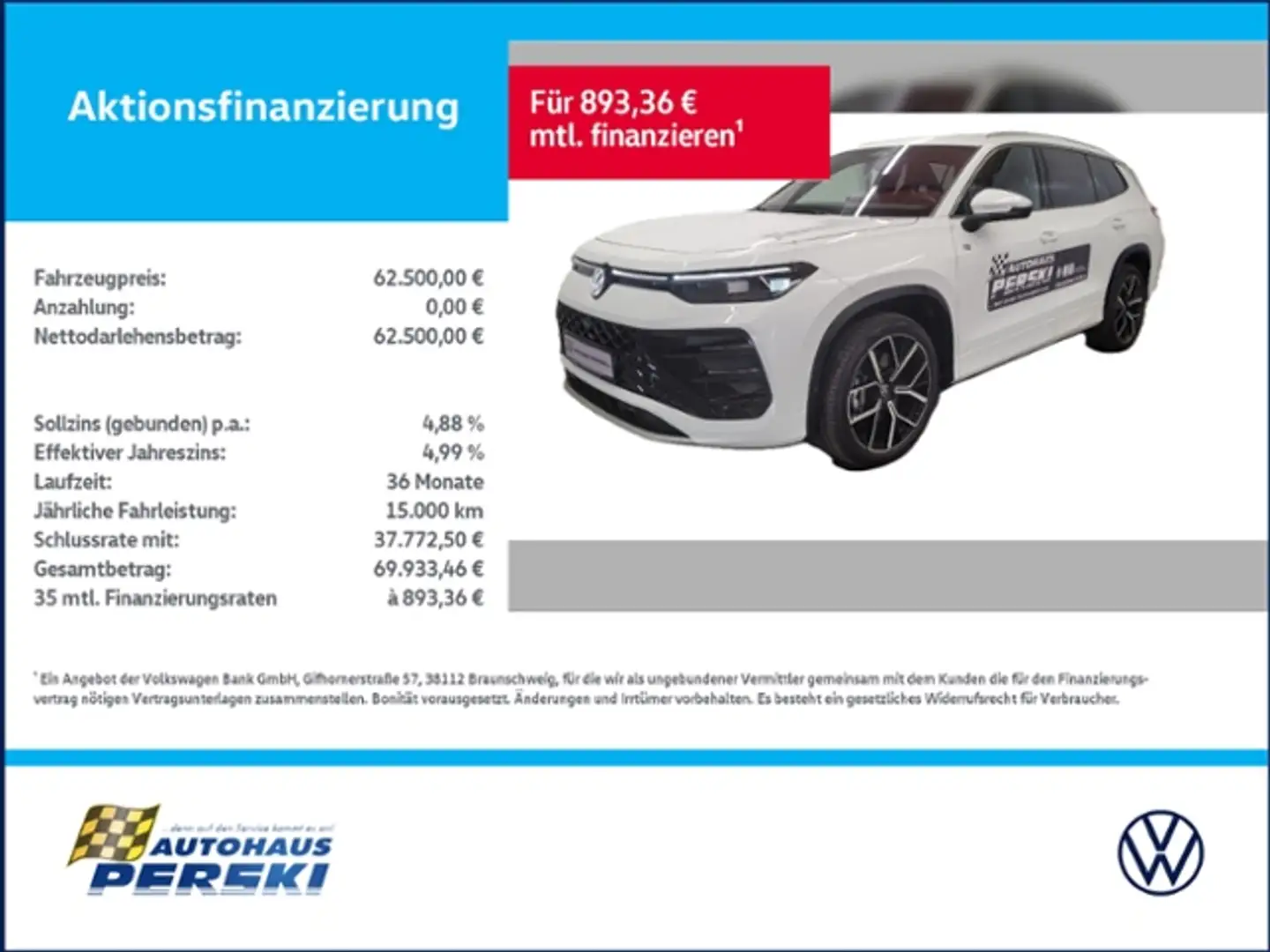 Volkswagen Tayron 2.0 TDI R-Line 4M DSG  KLIMA, NAVI, MATRIX LED, A Weiß - 1