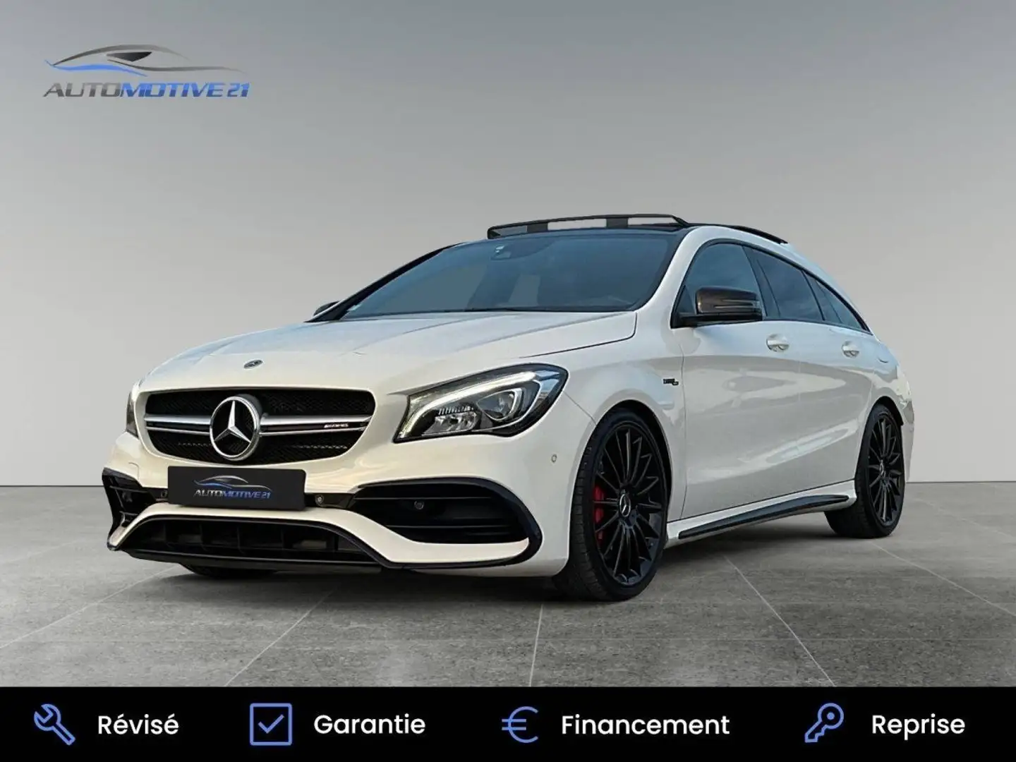 Mercedes-Benz CLA 45 AMG I (C117) 45 AMG 381ch 4Matic Speedshift DCT | Harman Kardon | Caméra de Recul Blanc - 1
