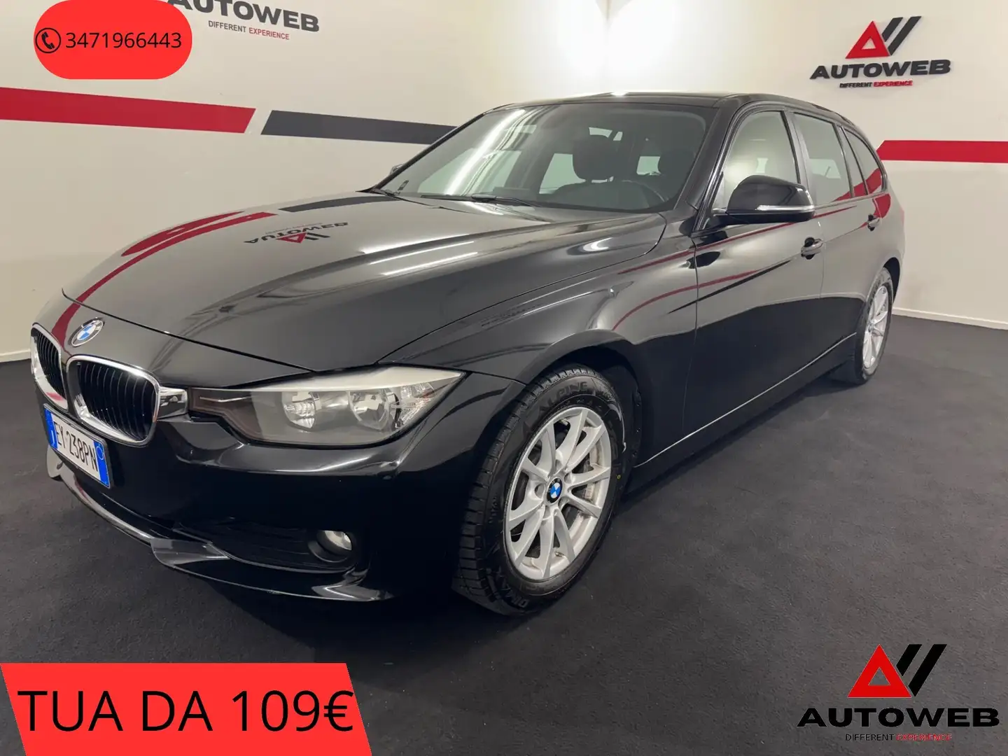 BMW 318 318d Touring Sport Zwart - 1