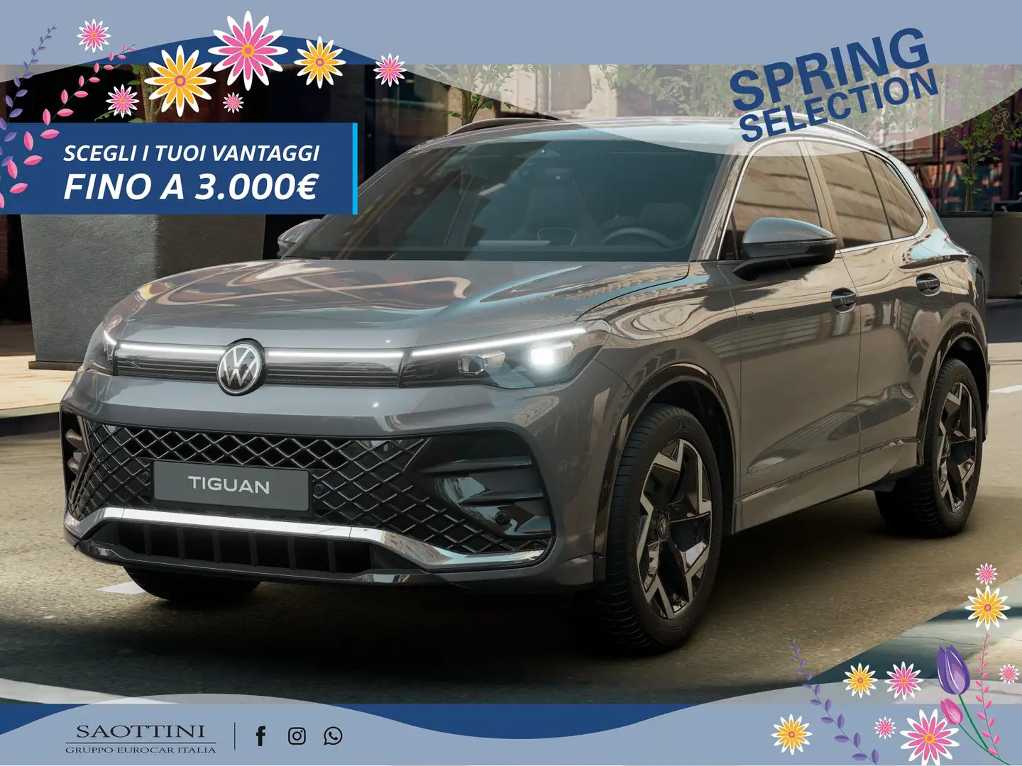 Volkswagen Tiguan 2.0 TDI R-line 150 CV DSG Grigio - 1
