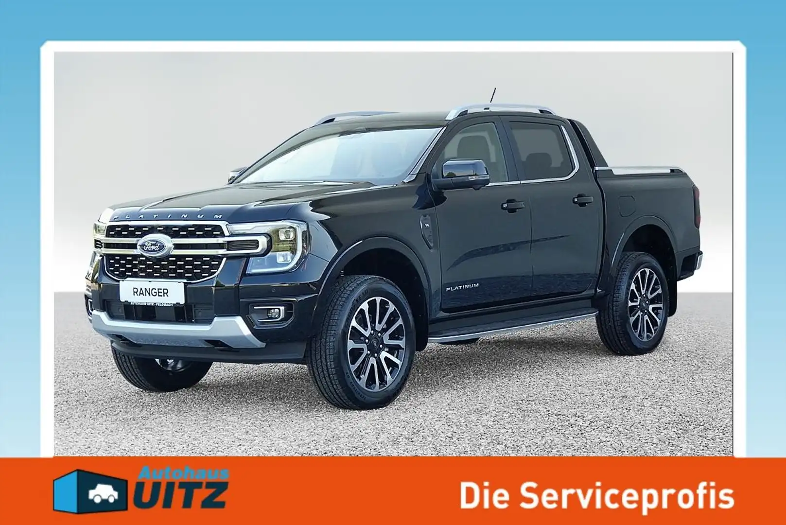 Ford Ranger V6 3,0 Platinum +ACC+AHK+360°+B&O+LED Schwarz - 1