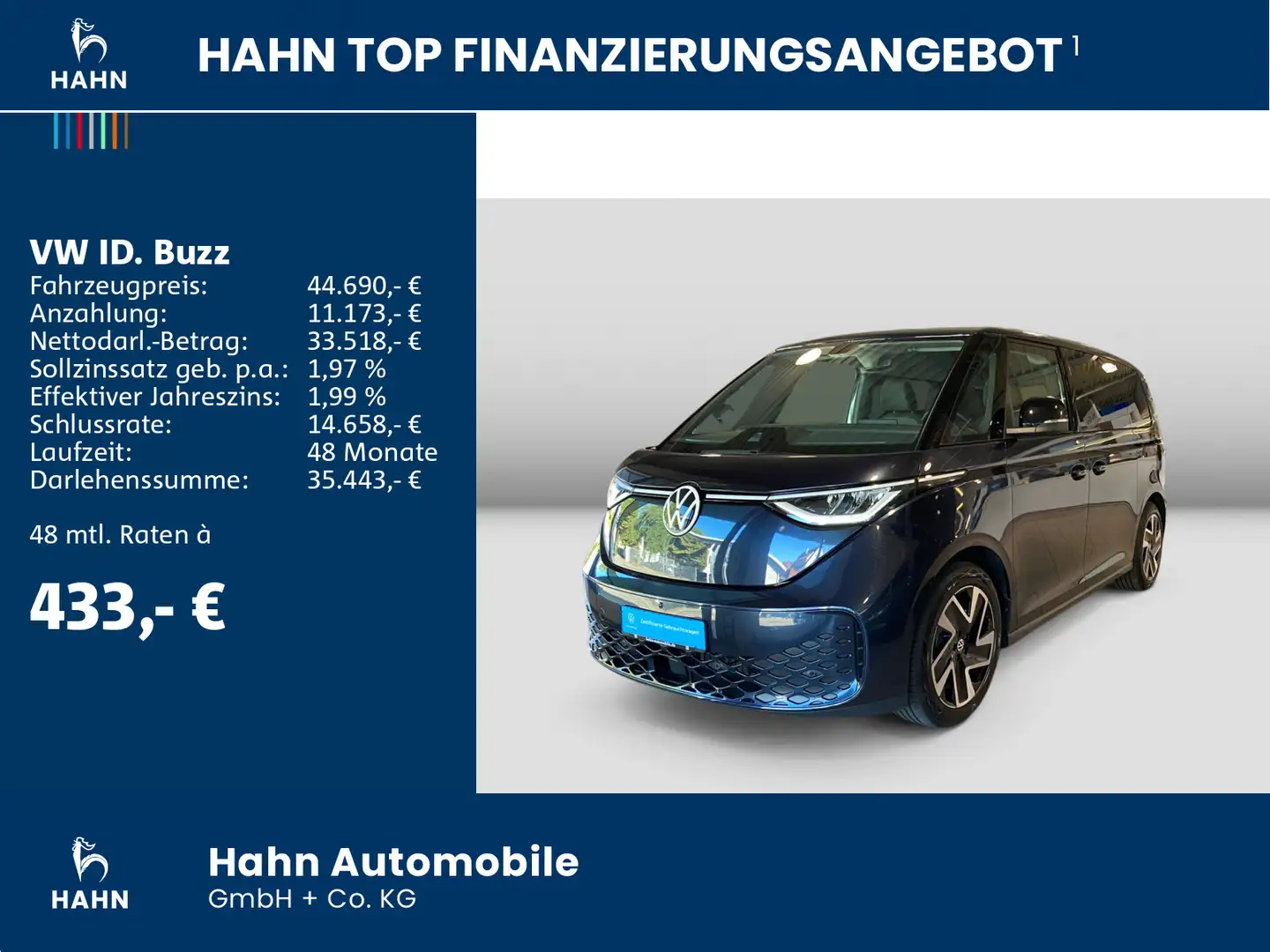 Volkswagen ID. Buzz ID.BUZZ PRO 150kW ACC NAVI AREA VIEW Kék - 2