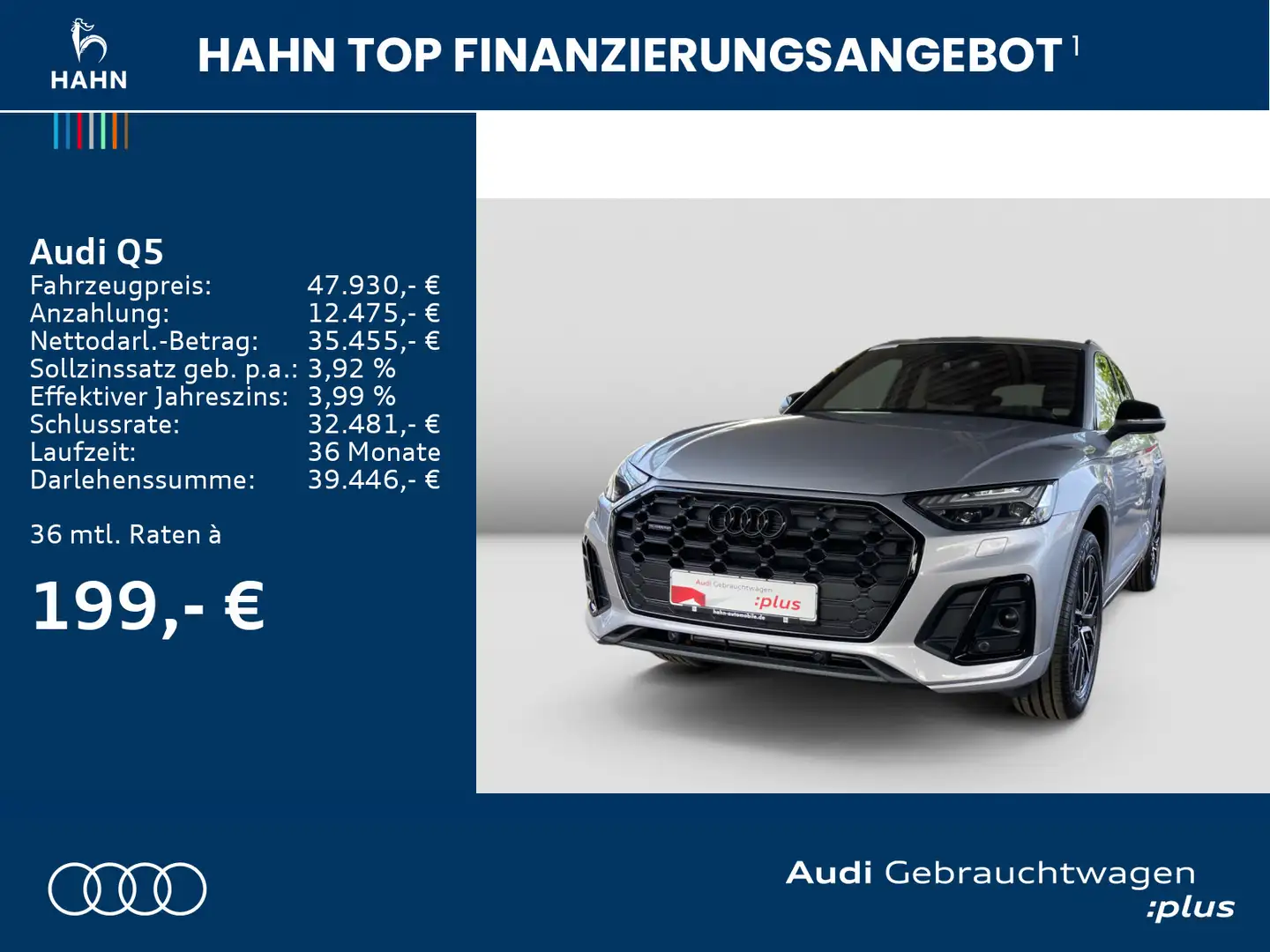 Audi Q5 40TFSI qua S-Line S-Trc Virtual Standh Matrix Silber - 2