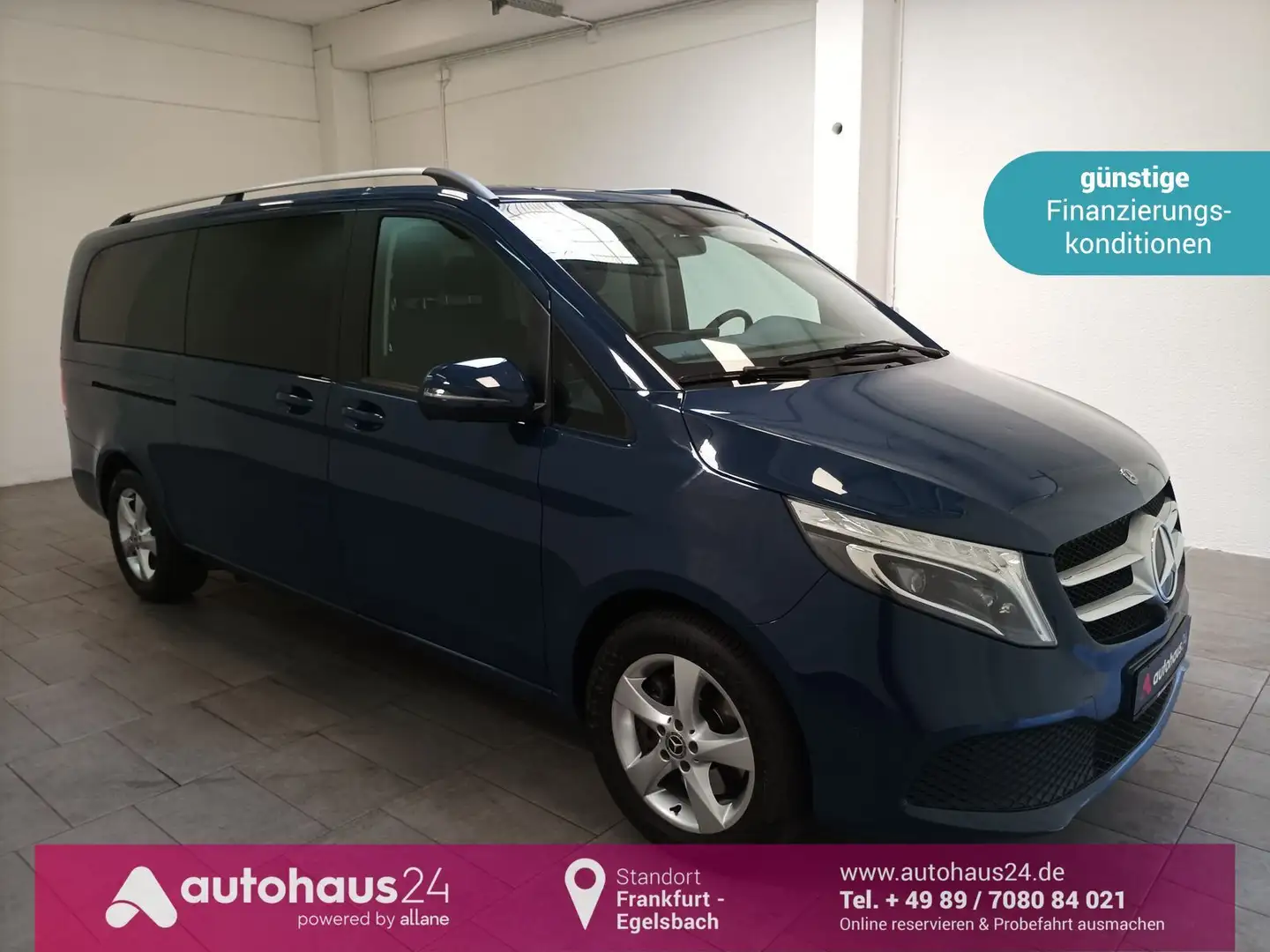 Mercedes-Benz V 250 d extralang AHK|Navi|360°|Sitzhzg. Modrá - 1