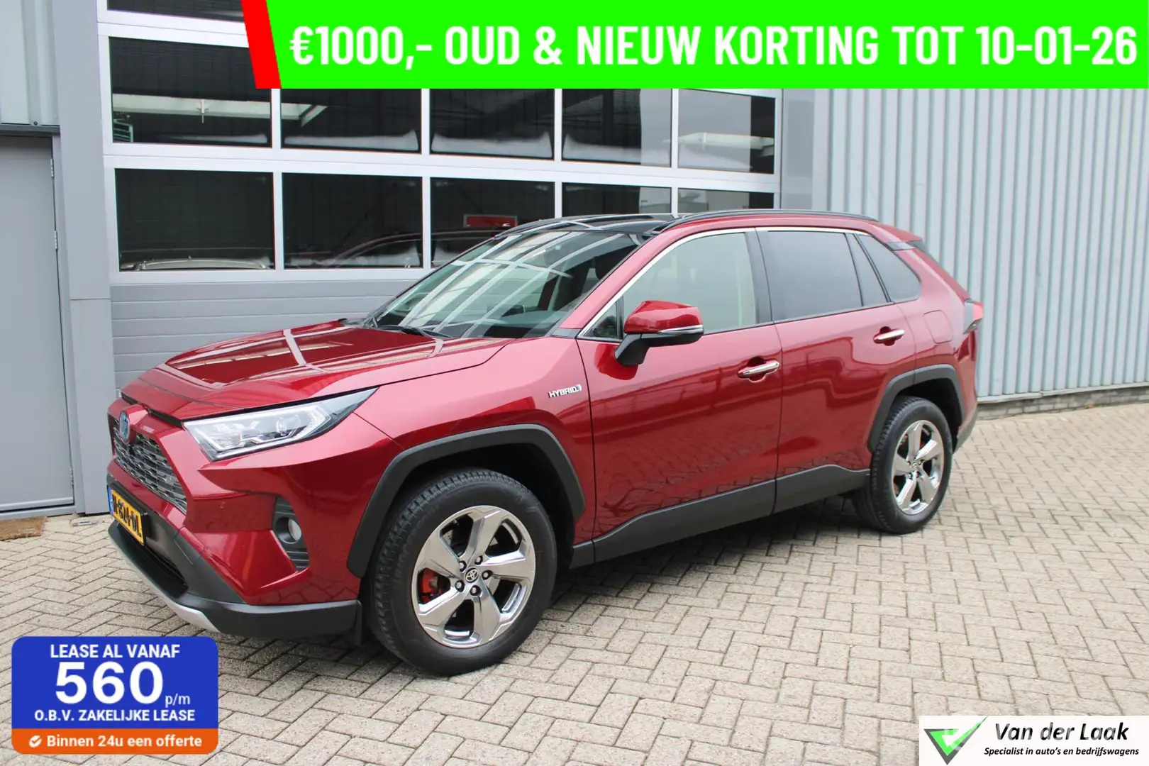 Toyota RAV 4 2.5 Hybrid AWD Executive | 1e Eigenaar | Panoramad Rood - 1
