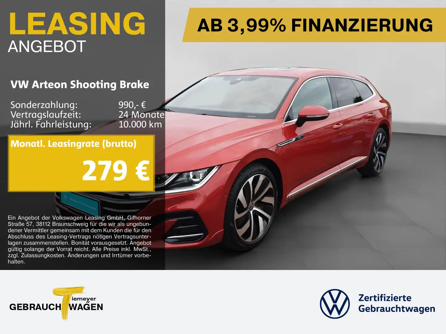 Volkswagen Arteon 2.0 TSI DSG R-LINE LM19 ST Rot - 1
