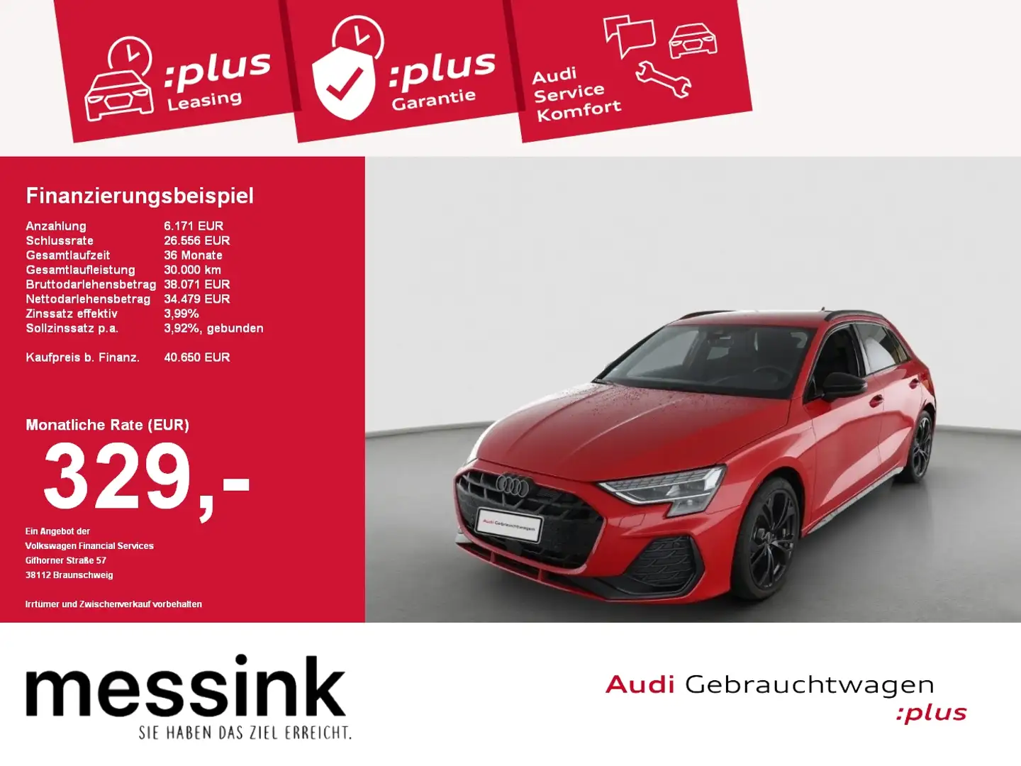 Audi A3 Sportback S line 35 TFSI 110(150)  S tronic Rot - 1