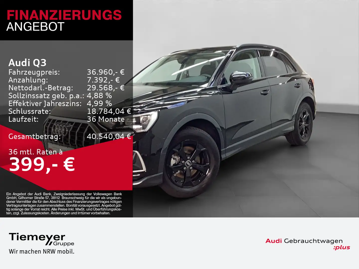 Audi Q3 35 TFSI ADVANCED ALCANTARA AHK eKLAPPE Schwarz - 1