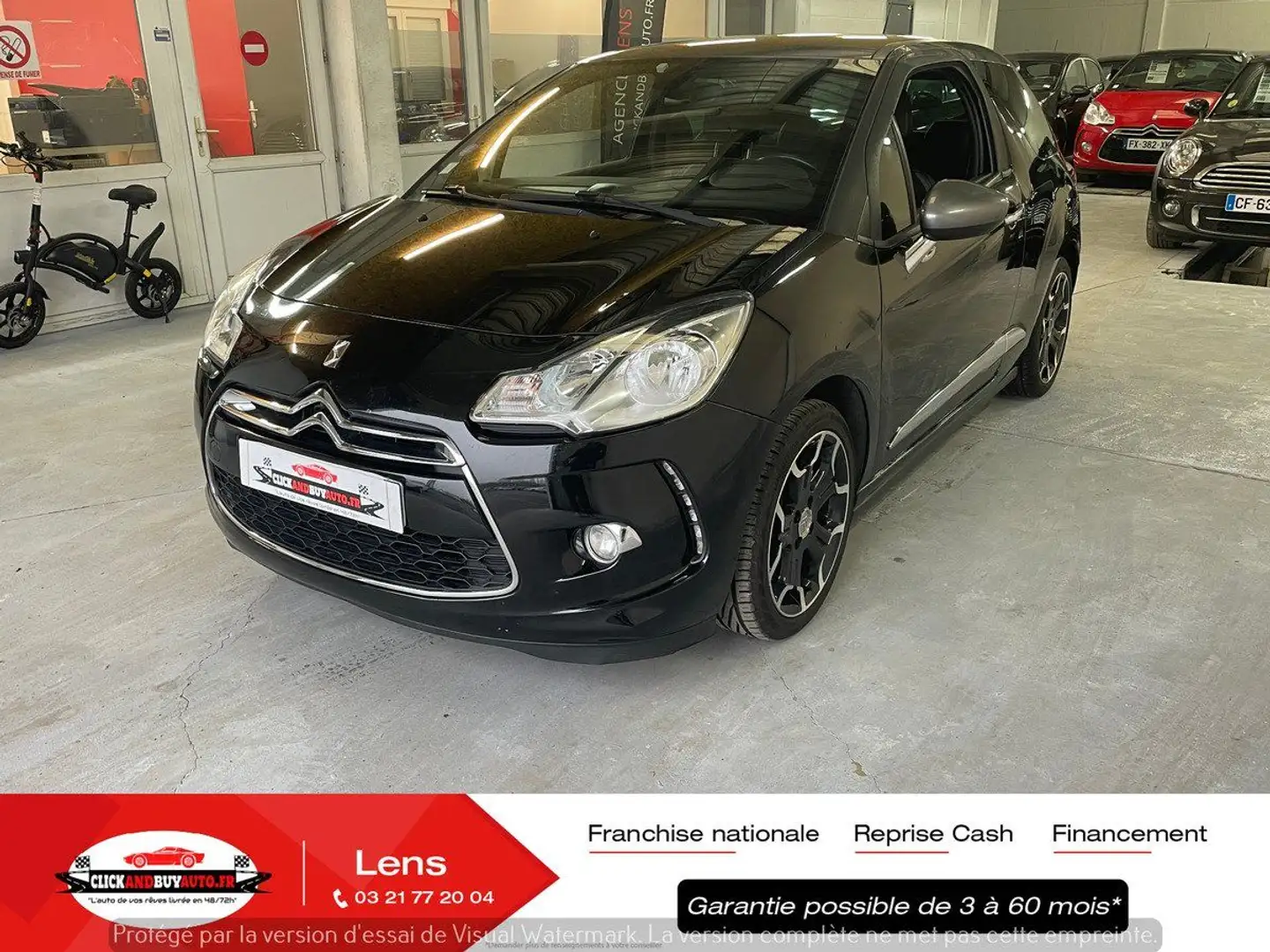 Citroen DS3 1.6 TURBO 155 CV SPORTCHIC // BTH / GPS / REGULATE Noir - 1