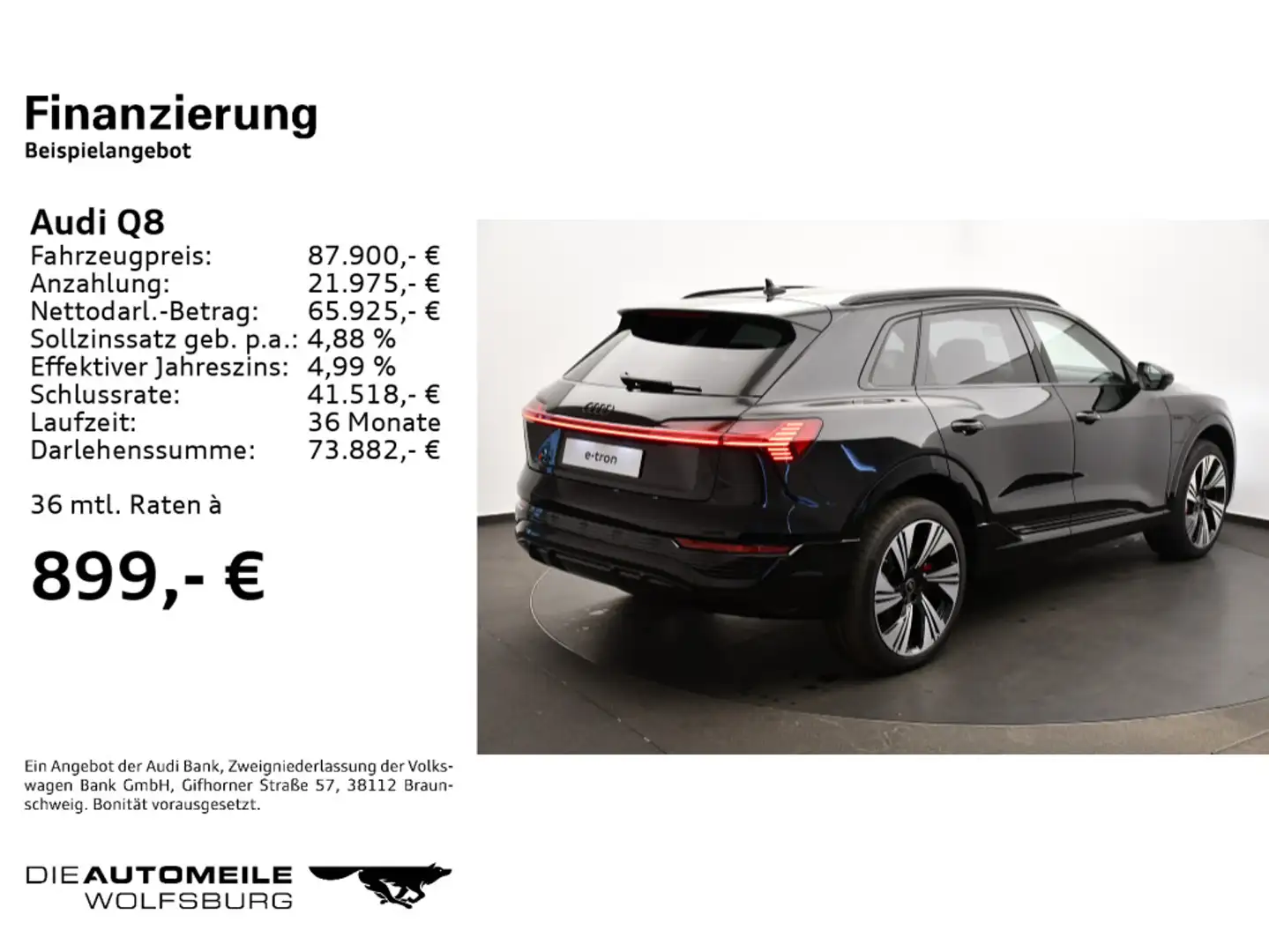Audi Q8 e-tron Q8 55 e-tron quattro S line Fekete - 2
